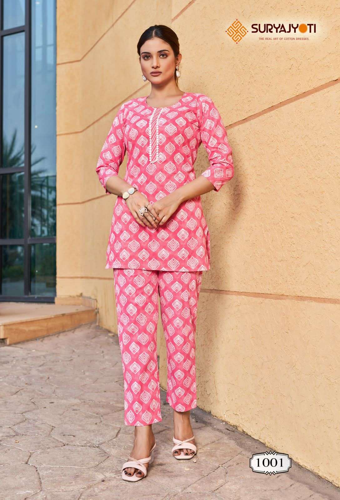 SURYAJYOTI PREETI VOL 1 COTTON PRINT FANCY TOP WITH PANT SET