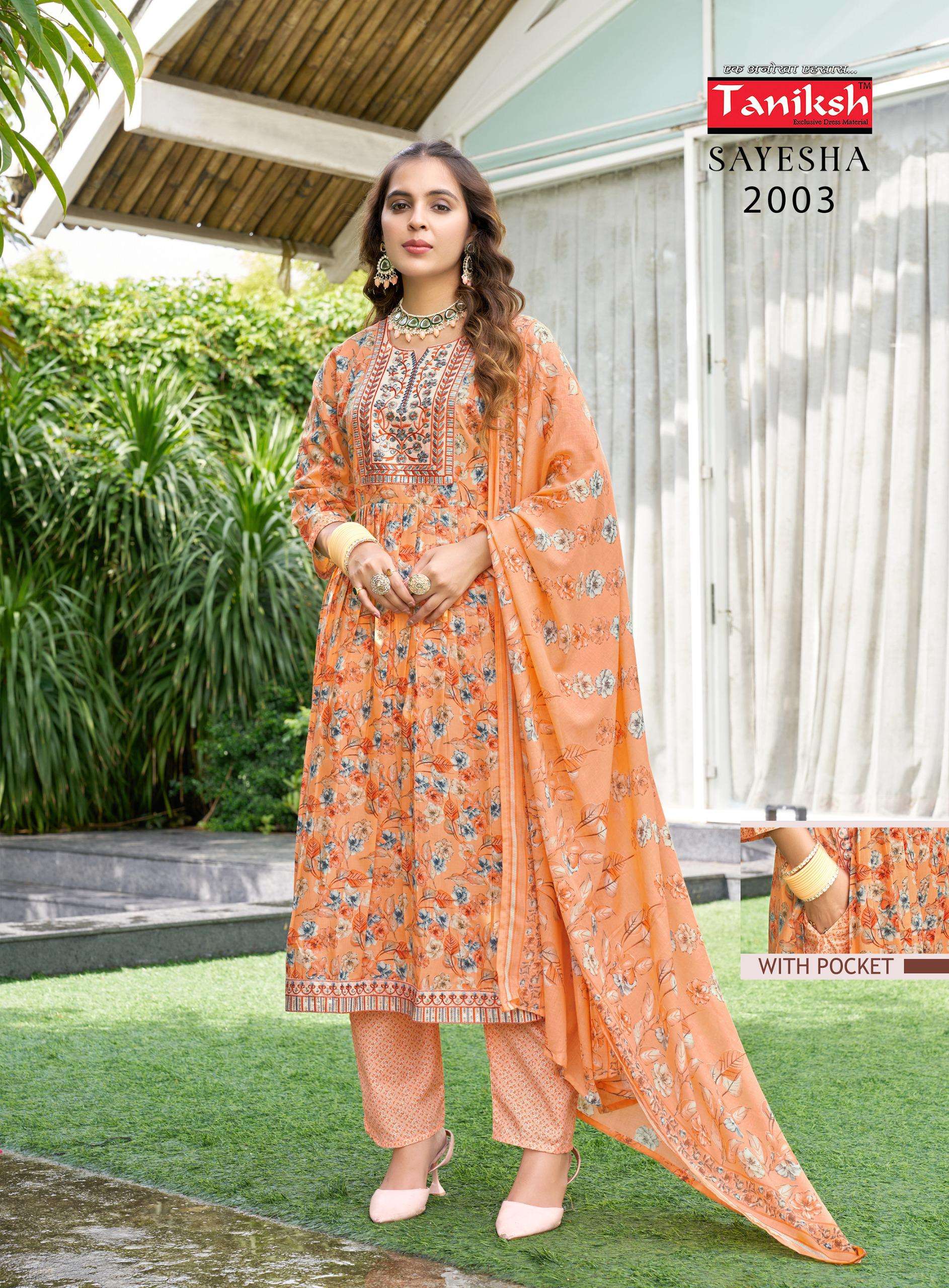 TANIKSH SAYESHA VOL 2 COTTON NYRA CUT STYLE KURTI COMBO SET 