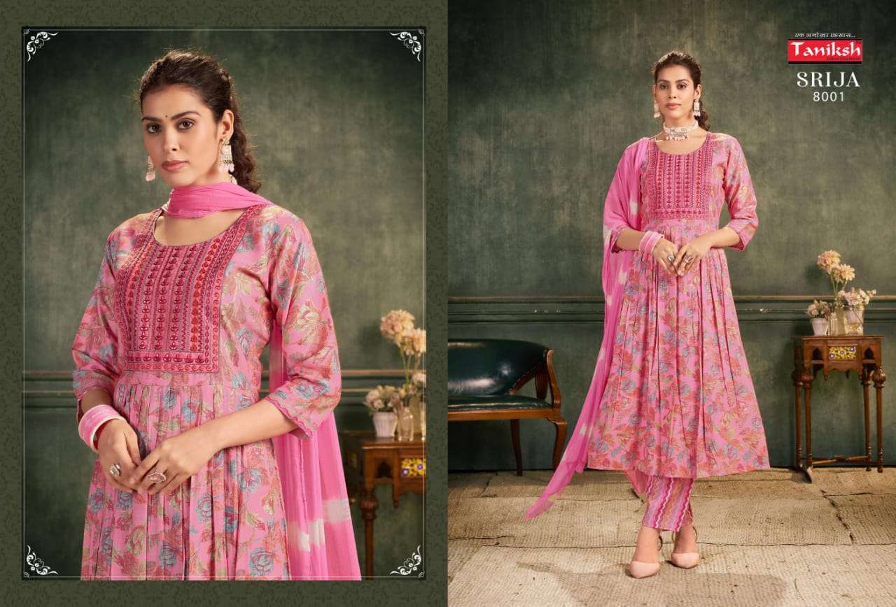 TANIKSH SRIJA VOL 8 RAYON PRINT NAIRA STYLE KURTI COMBO SET