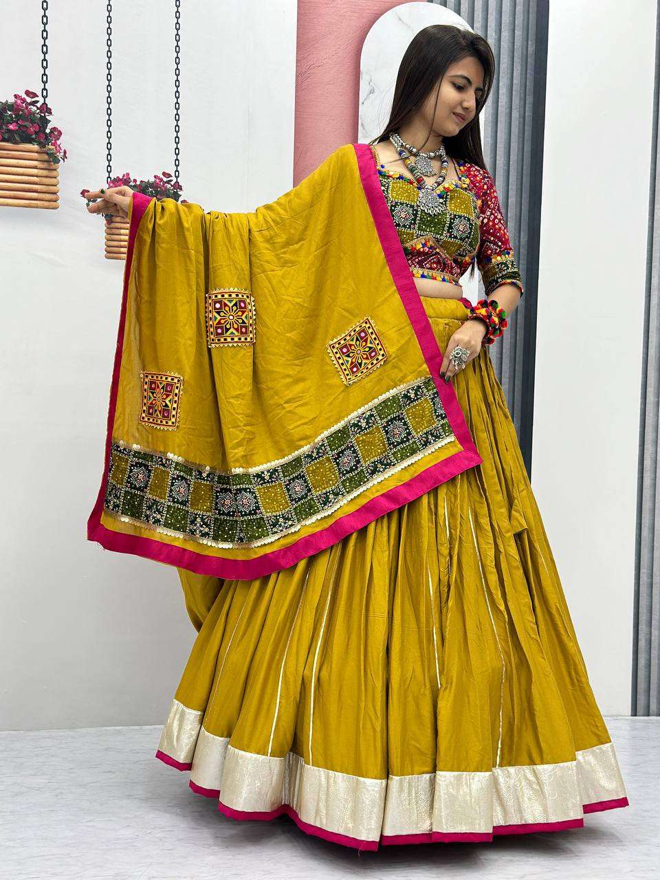 TAPI 175 COTTON PRINTED LEHENGA CHOLI 