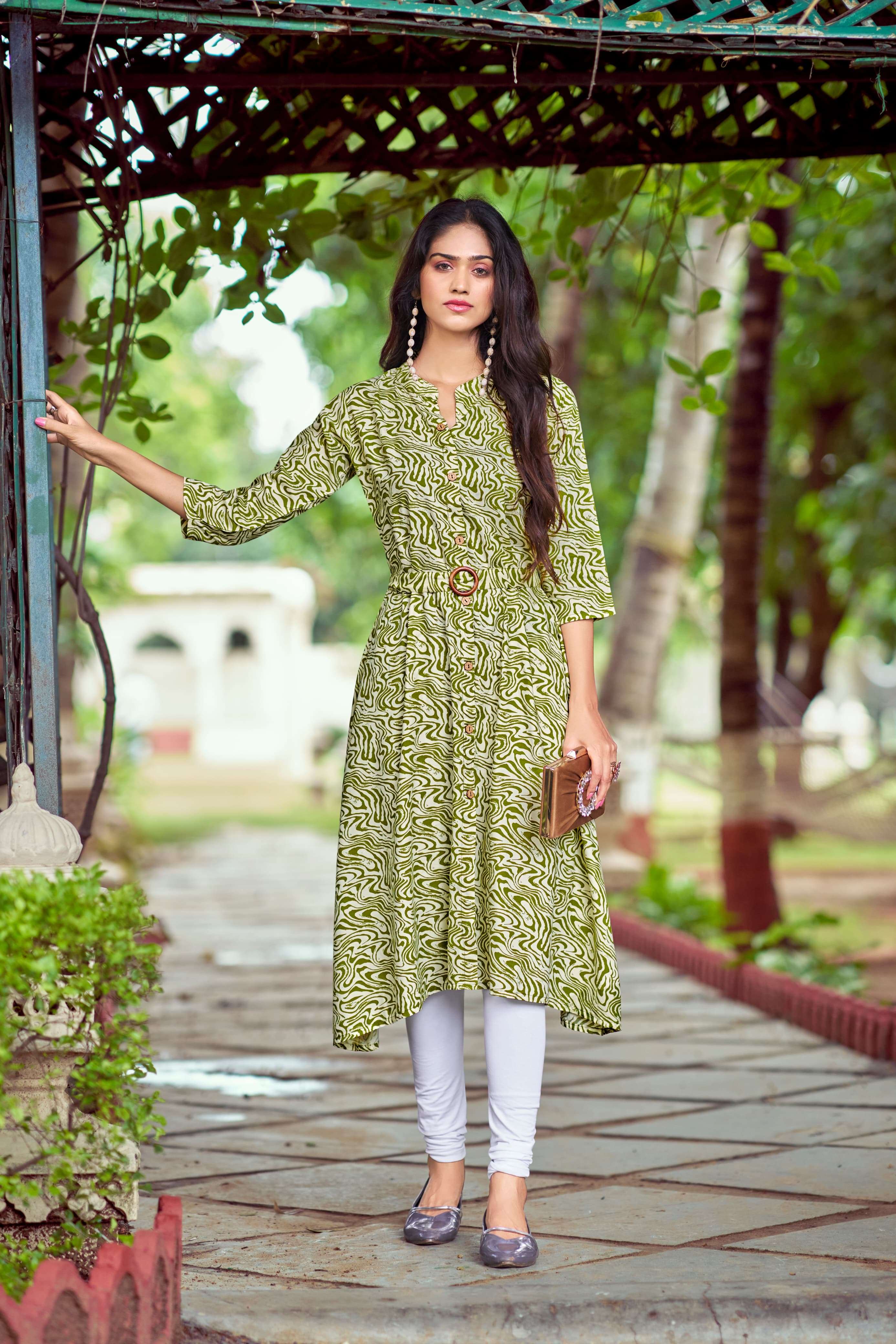 TIPS AND TOPS  GRACCY RAYON PRINT FANCY LADIES KURTI