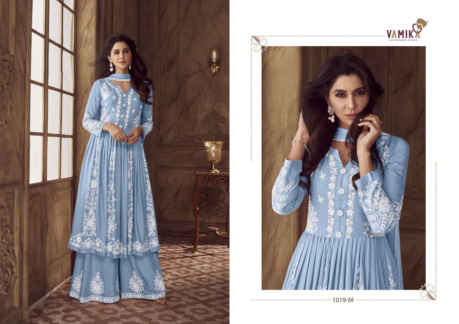 VAMIKA LAKHNAVI VOL 4 SILVER COIN BEAUTIFUL DESIGNER SUIT