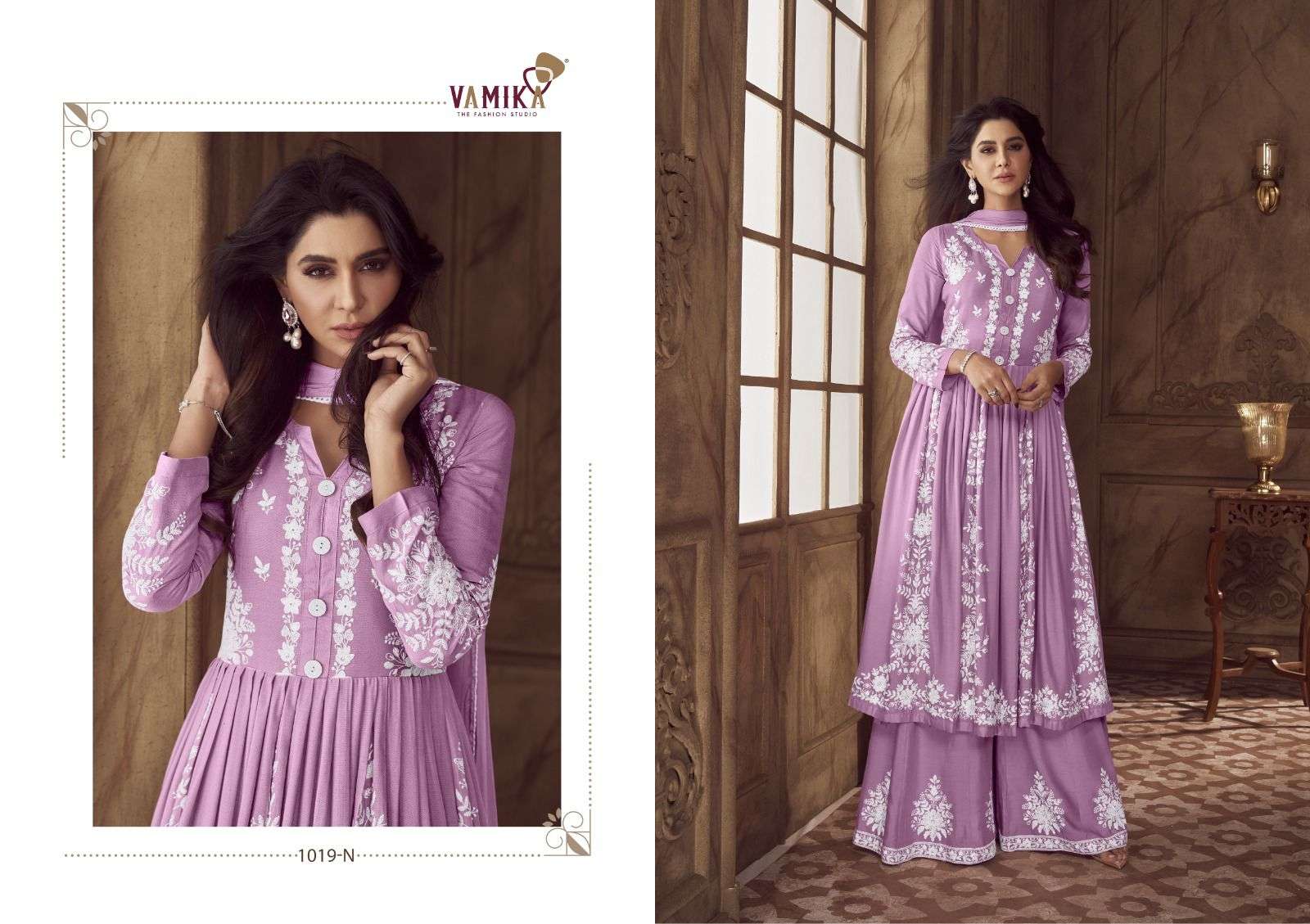 VAMIKA LAKHNAVI VOL 4 SILVER COIN BEAUTIFUL DESIGNER SUIT