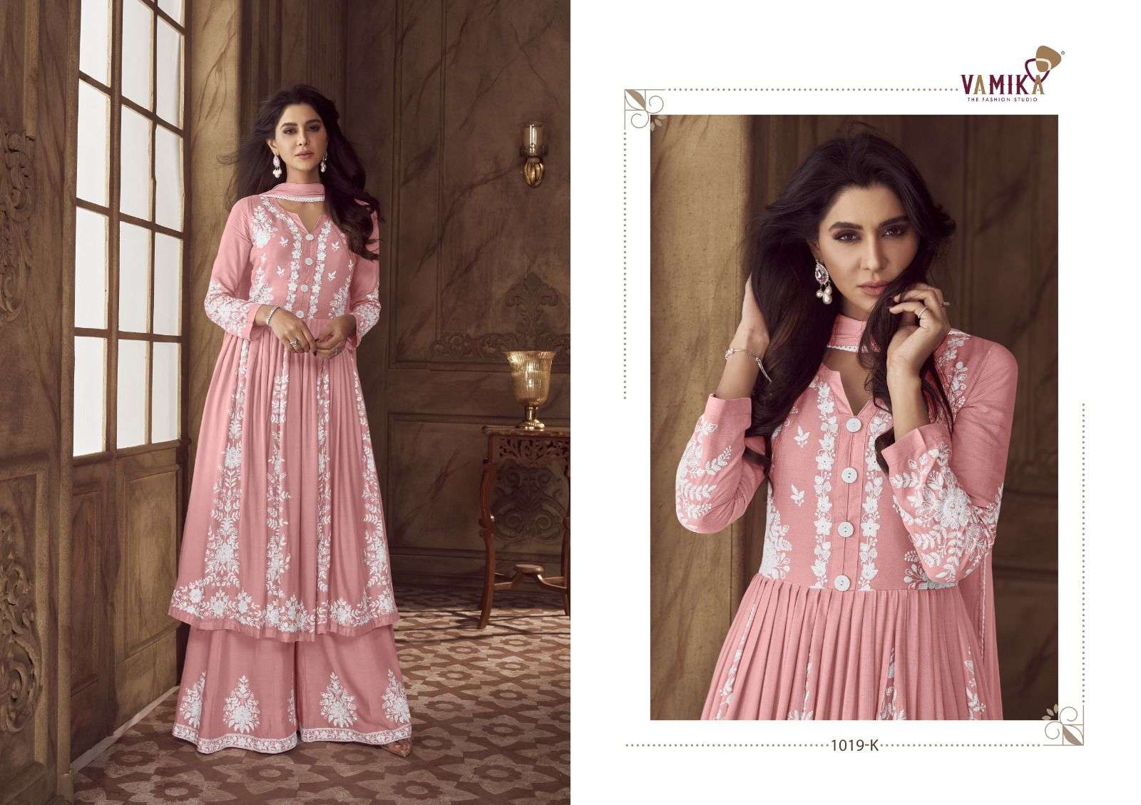 VAMIKA LAKHNAVI VOL 4 SILVER COIN BEAUTIFUL DESIGNER SUIT