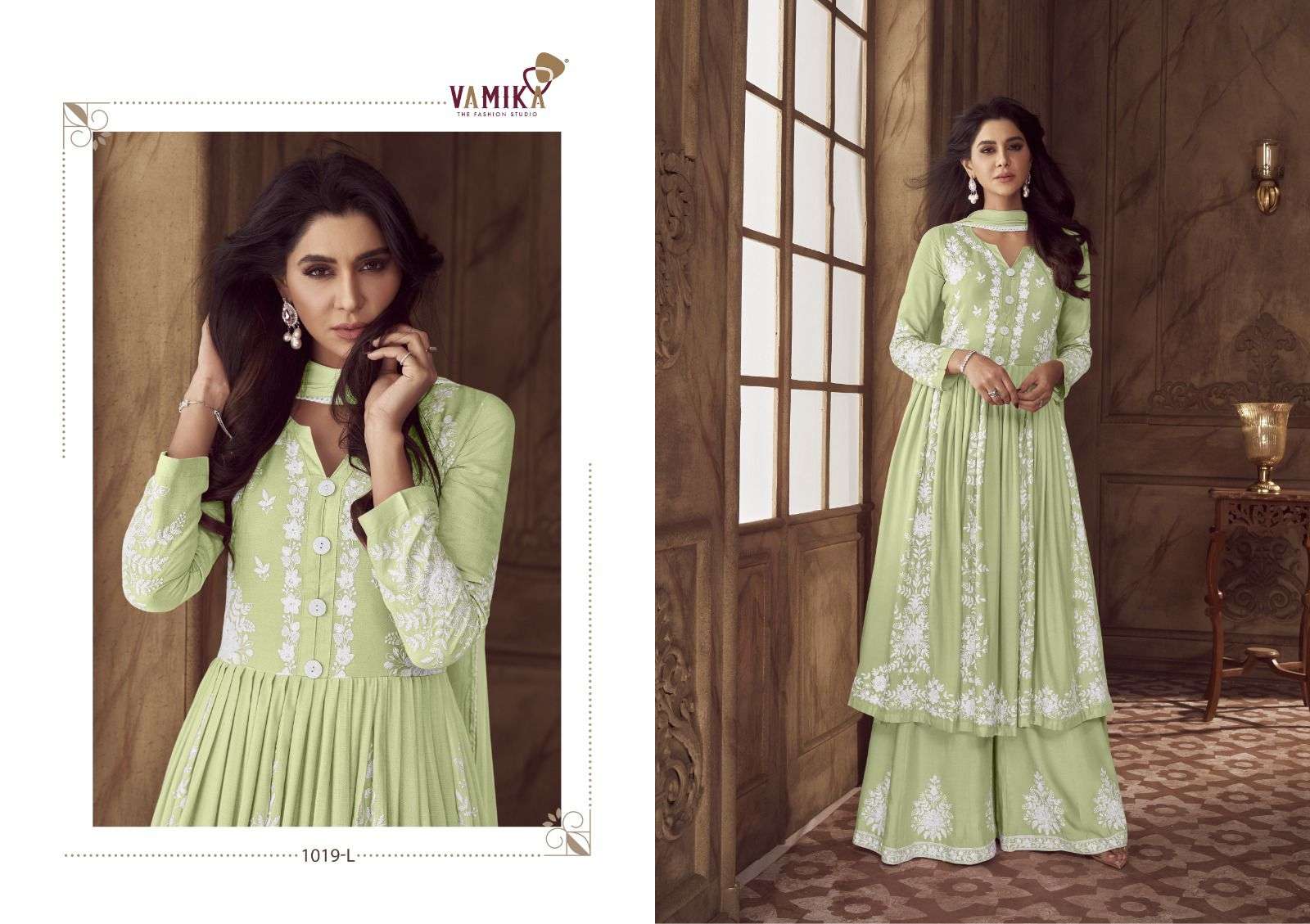 VAMIKA LAKHNAVI VOL 4 SILVER COIN BEAUTIFUL DESIGNER SUIT