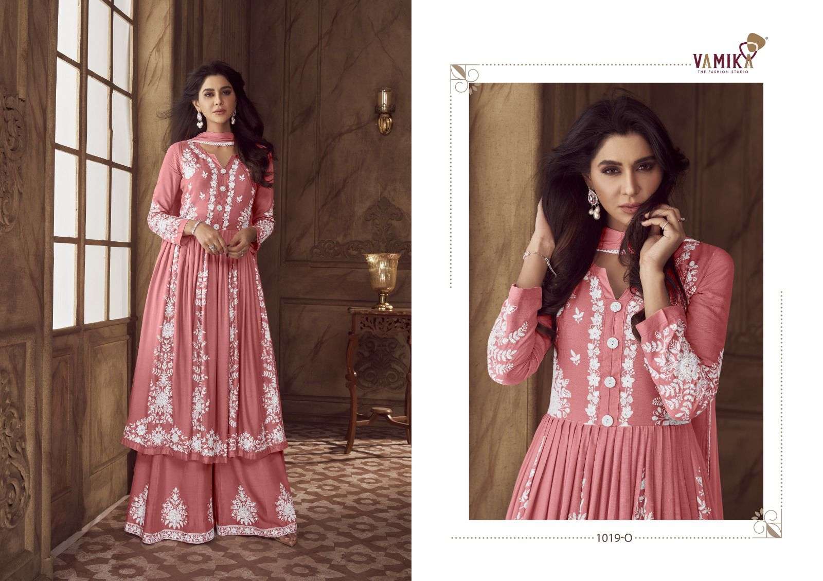 VAMIKA LAKHNAVI VOL 4 SILVER COIN BEAUTIFUL DESIGNER SUIT