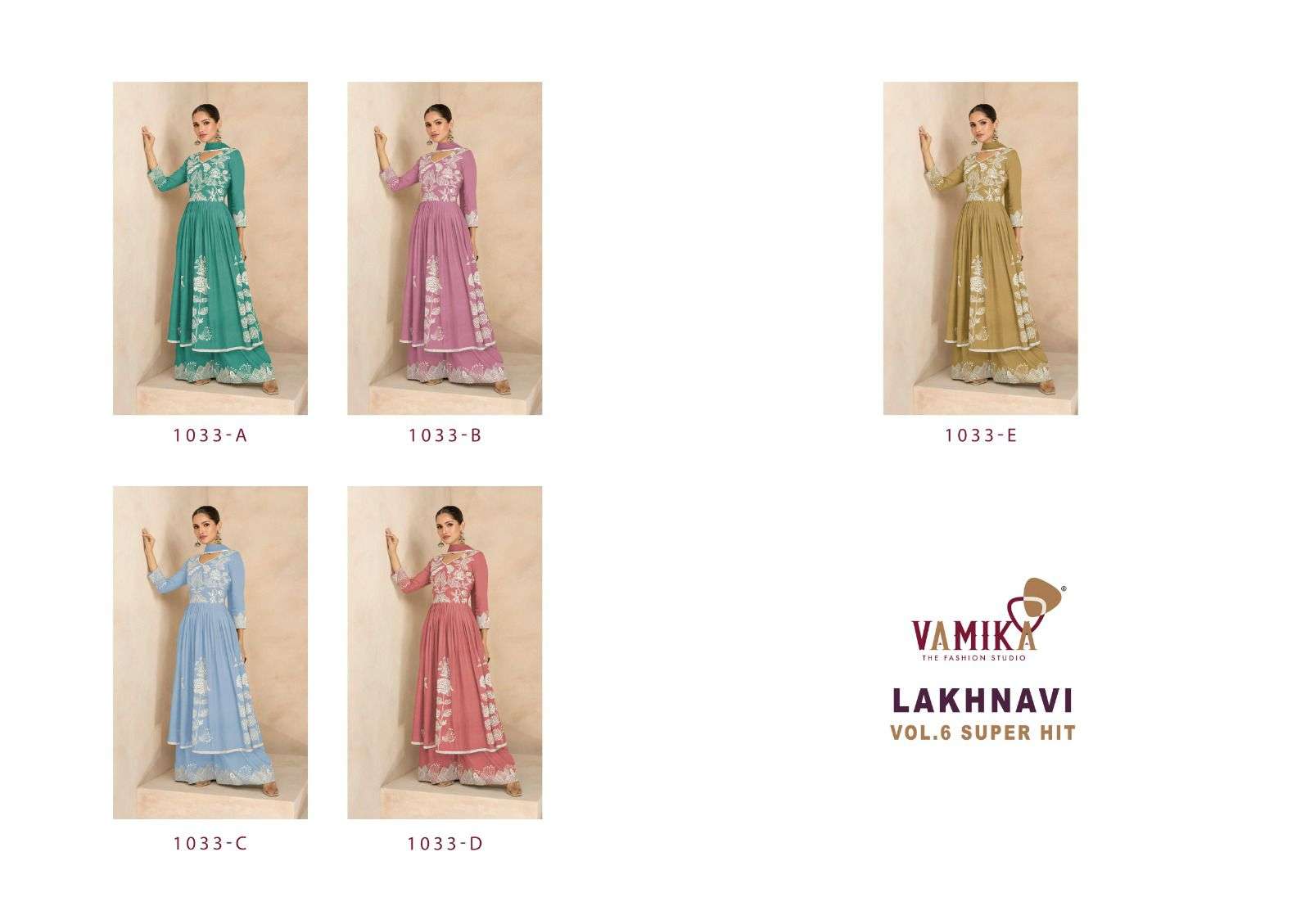 VAMIKA LAKHNAVI VOL 6 SUPER HIT VOL 2 RAYON DESIGNER READY MADE SUIT