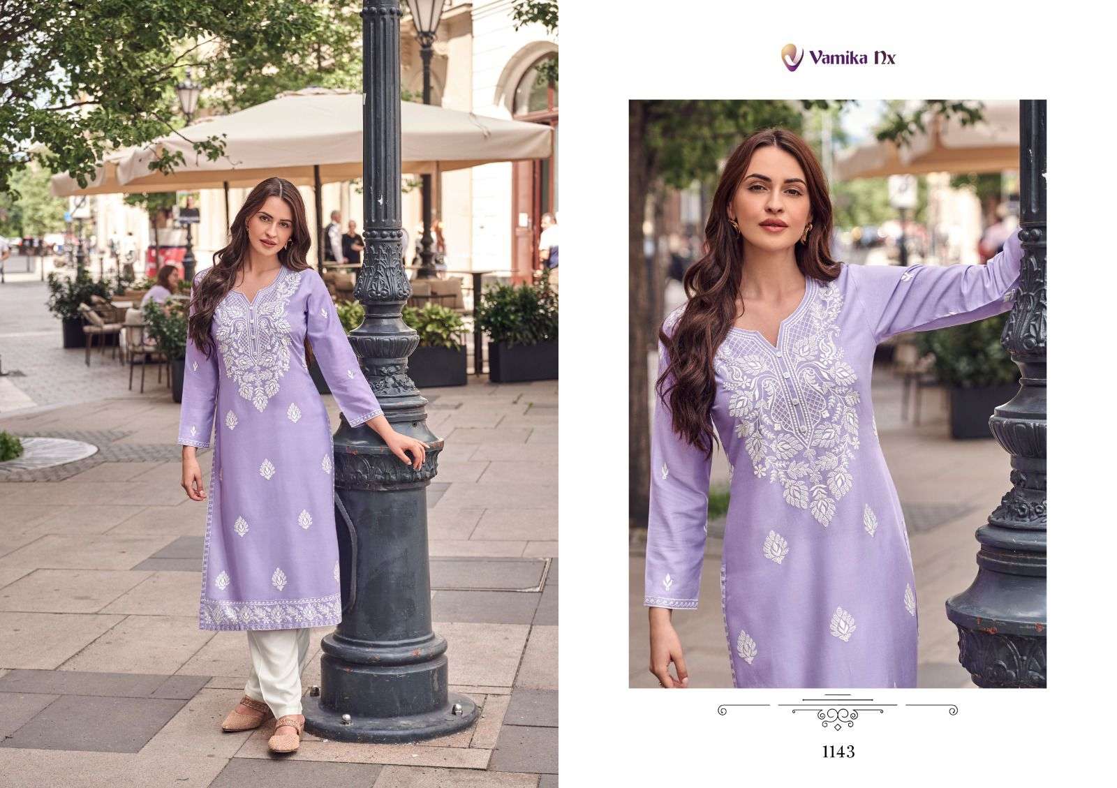 VAMIKA NX ROOH VOL 8 FANCY LUCKNOWI WORKS KURTI WITH PANT 