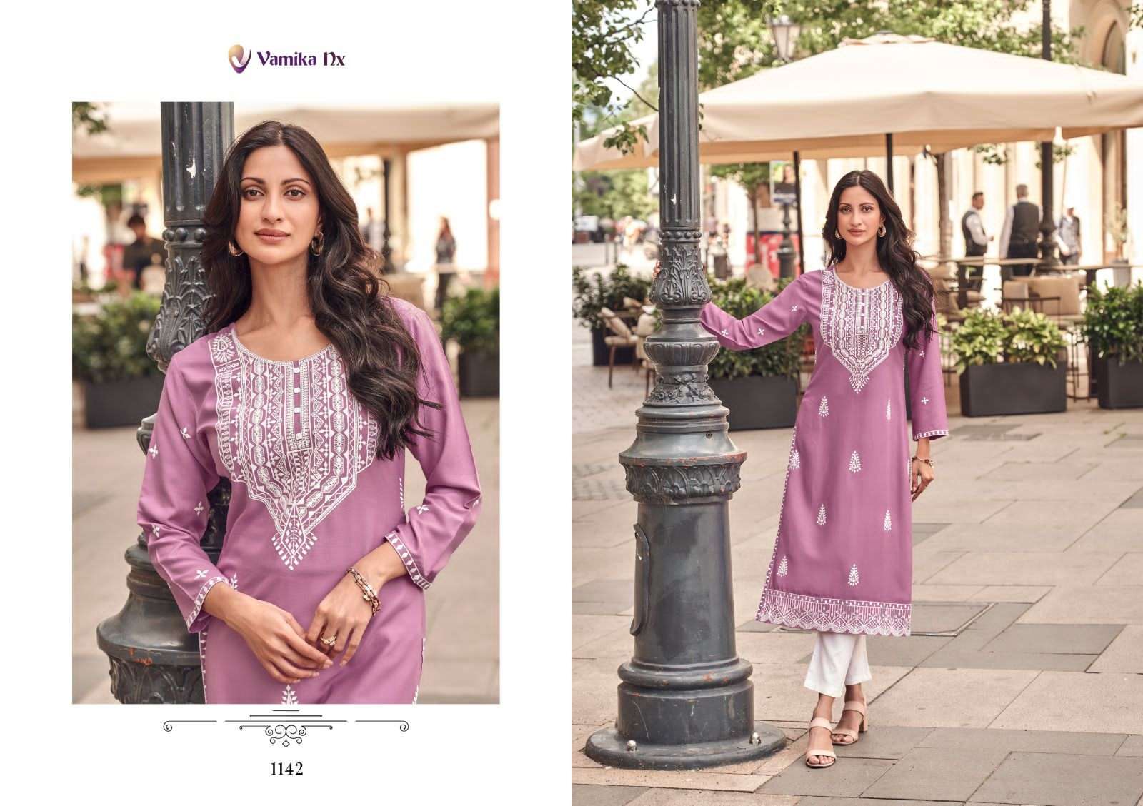 VAMIKA NX ROOH VOL 8 FANCY LUCKNOWI WORKS KURTI WITH PANT 