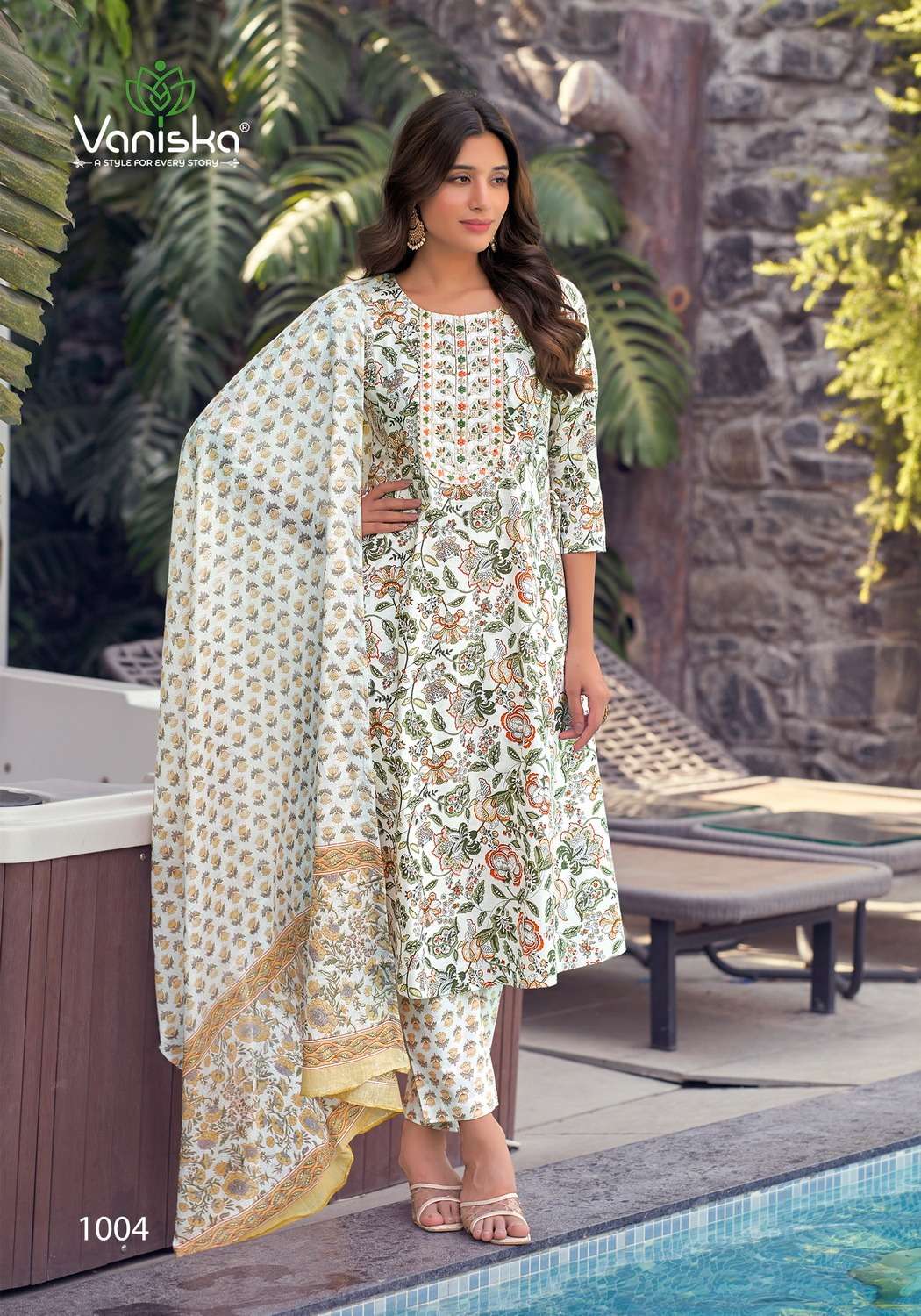 VANISKA COTTON PLUS VOL 1 GOWN STYLE  KURTI COMBO SET 