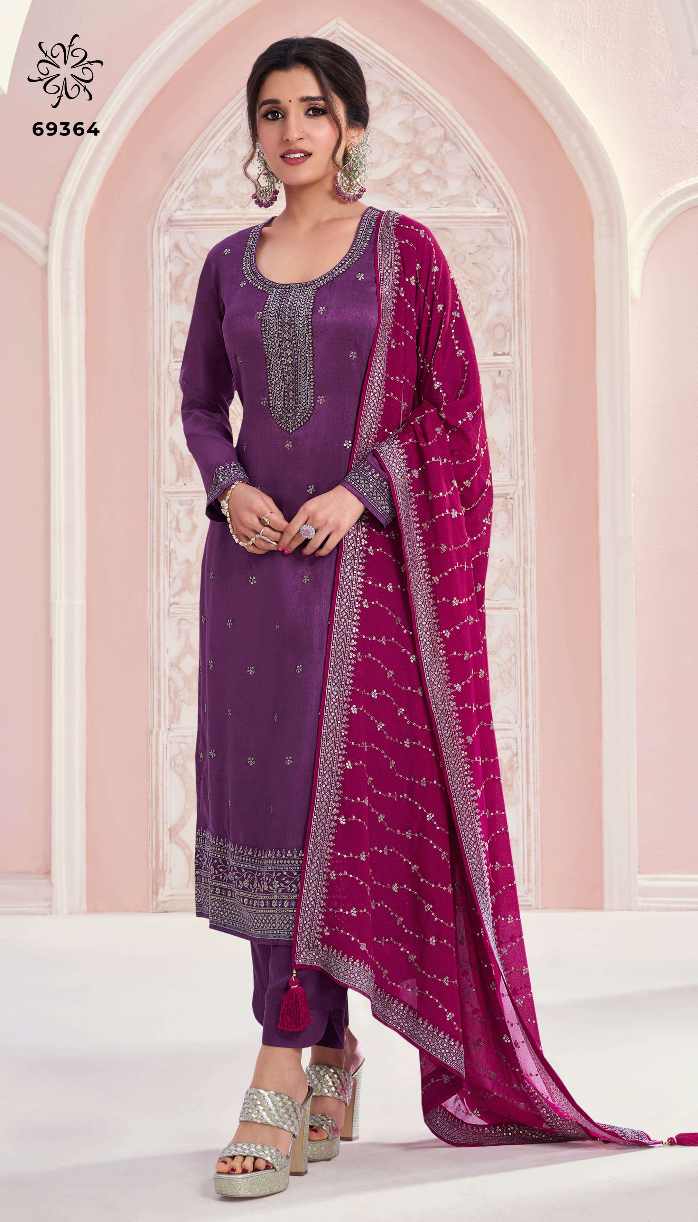 VINAY FASHION KULEESH SIYA SILK EMBROIDERY DESIGNER SUIT