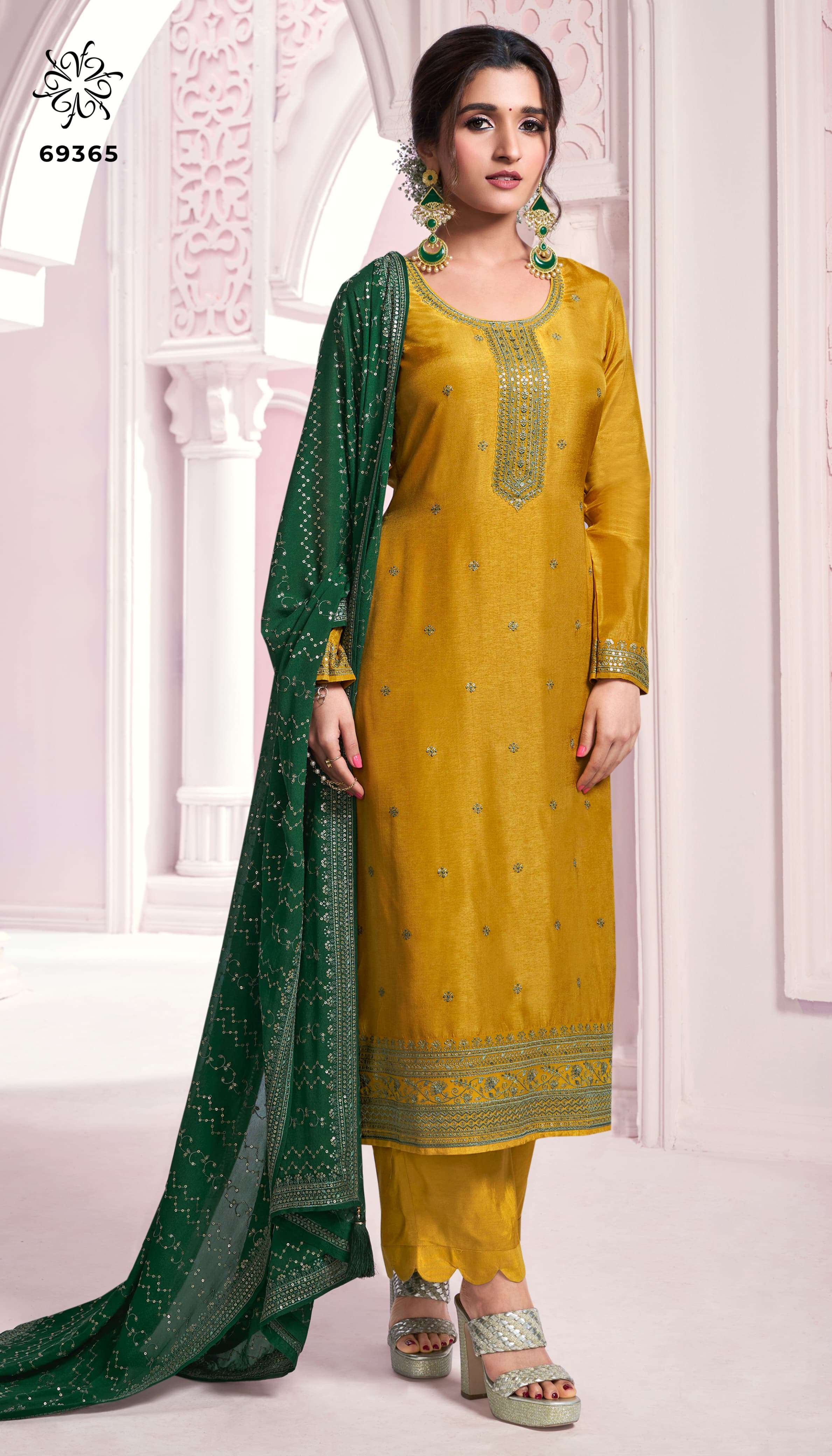 VINAY FASHION KULEESH SIYA SILK EMBROIDERY DESIGNER SUIT