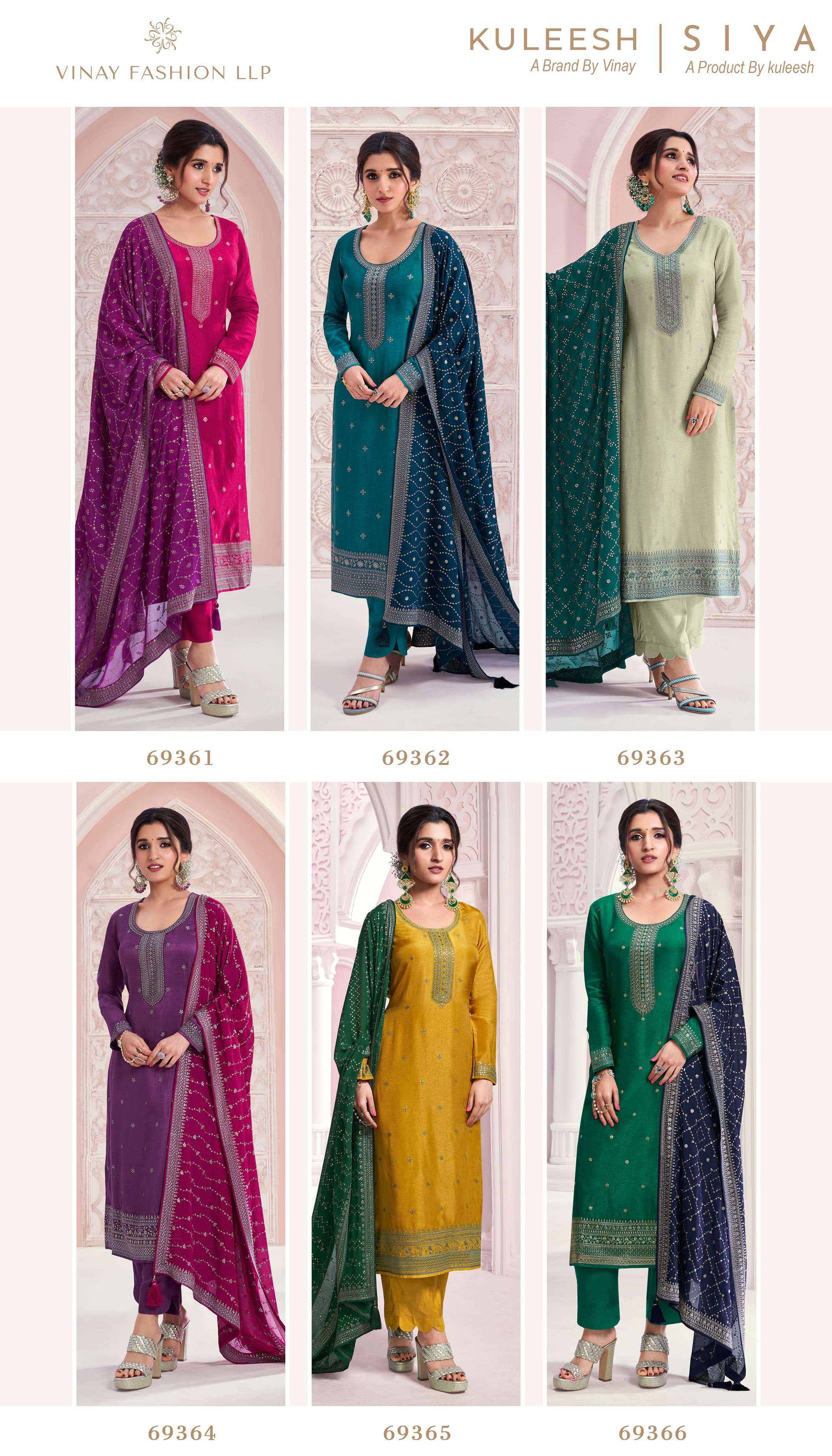 VINAY FASHION KULEESH SIYA SILK EMBROIDERY DESIGNER SUIT