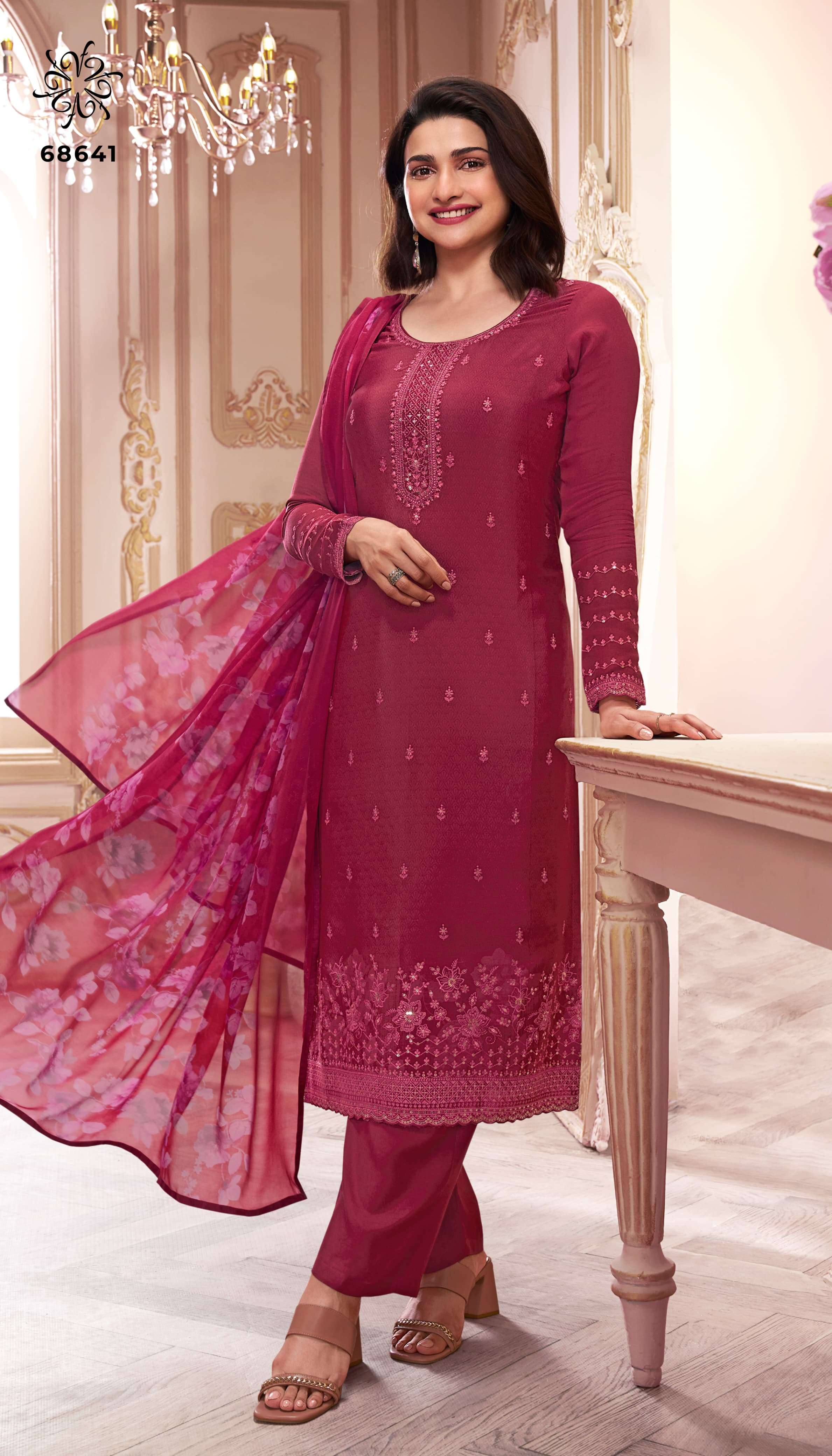 VINAY FASHION SILKINA ROYAL CREPE VOL 46 CREPE DESIGNER SUIT	