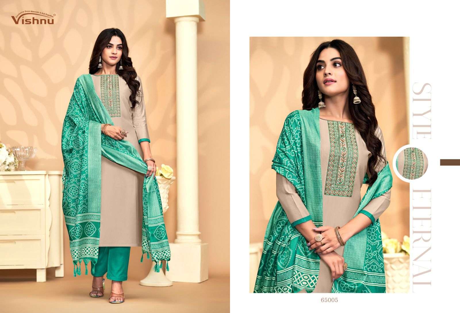 VISHNU IMPEX EVANKA VOL 8 SILK FANCY EMBROIDERY WORK SUIT