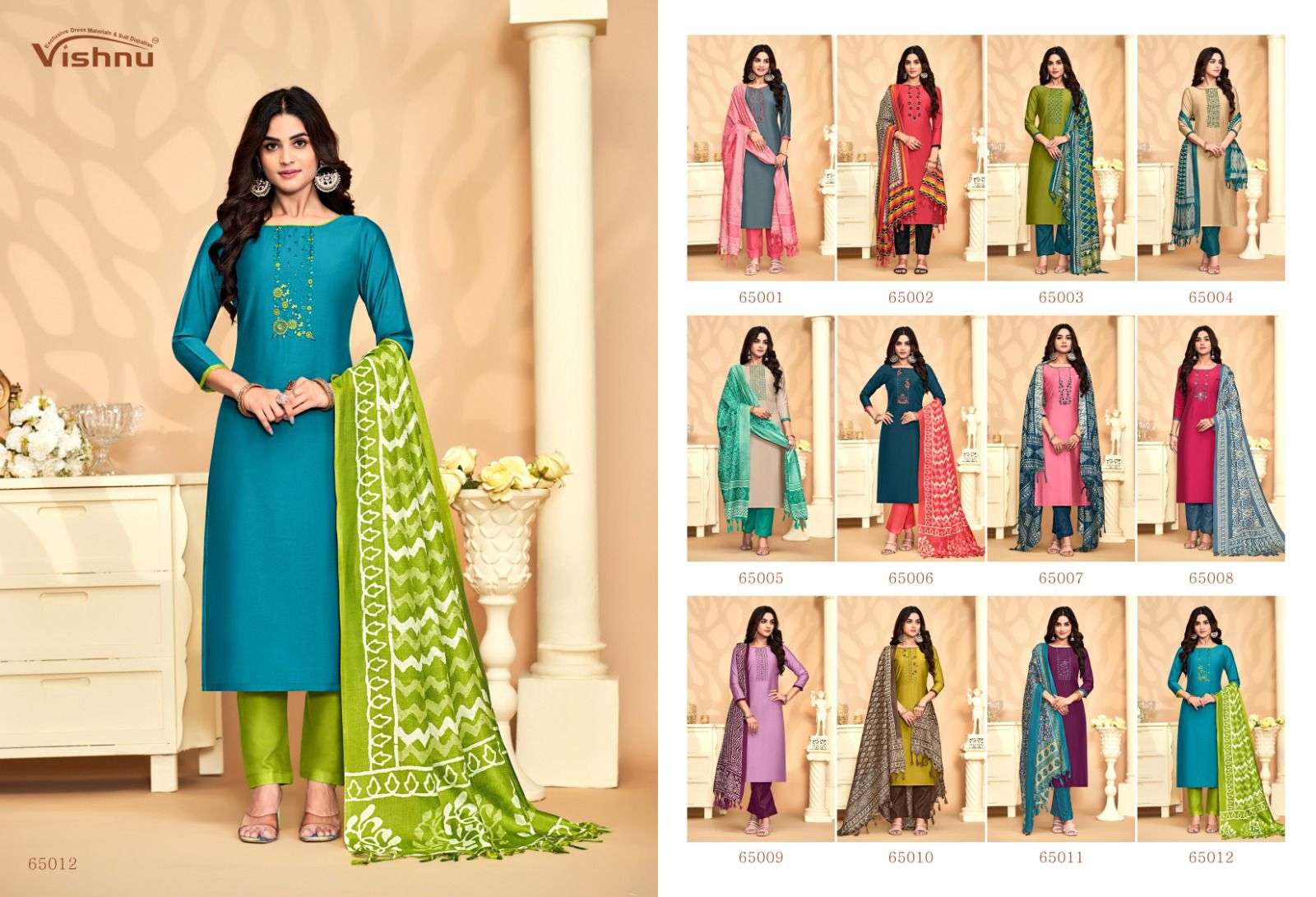 VISHNU IMPEX EVANKA VOL 8 SILK FANCY EMBROIDERY WORK SUIT