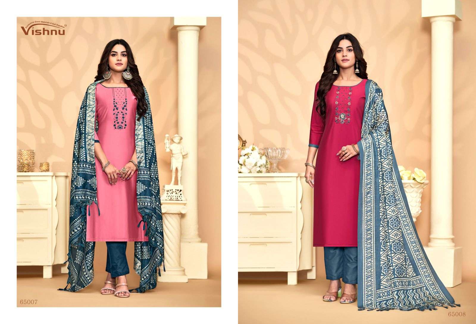 VISHNU IMPEX EVANKA VOL 8 SILK FANCY EMBROIDERY WORK SUIT