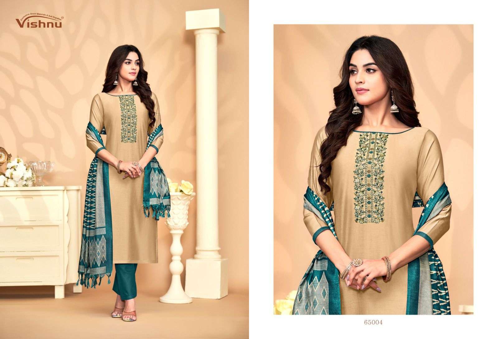 VISHNU IMPEX EVANKA VOL 8 SILK FANCY EMBROIDERY WORK SUIT