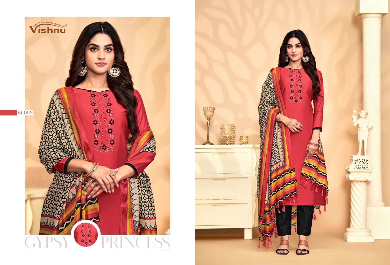 VISHNU IMPEX EVANKA VOL 8 SILK FANCY EMBROIDERY WORK SUIT