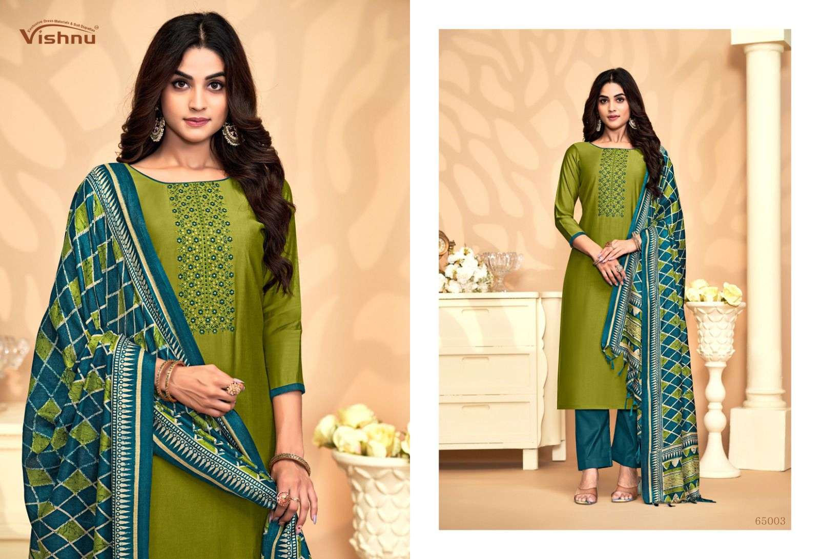 VISHNU IMPEX EVANKA VOL 8 SILK FANCY EMBROIDERY WORK SUIT