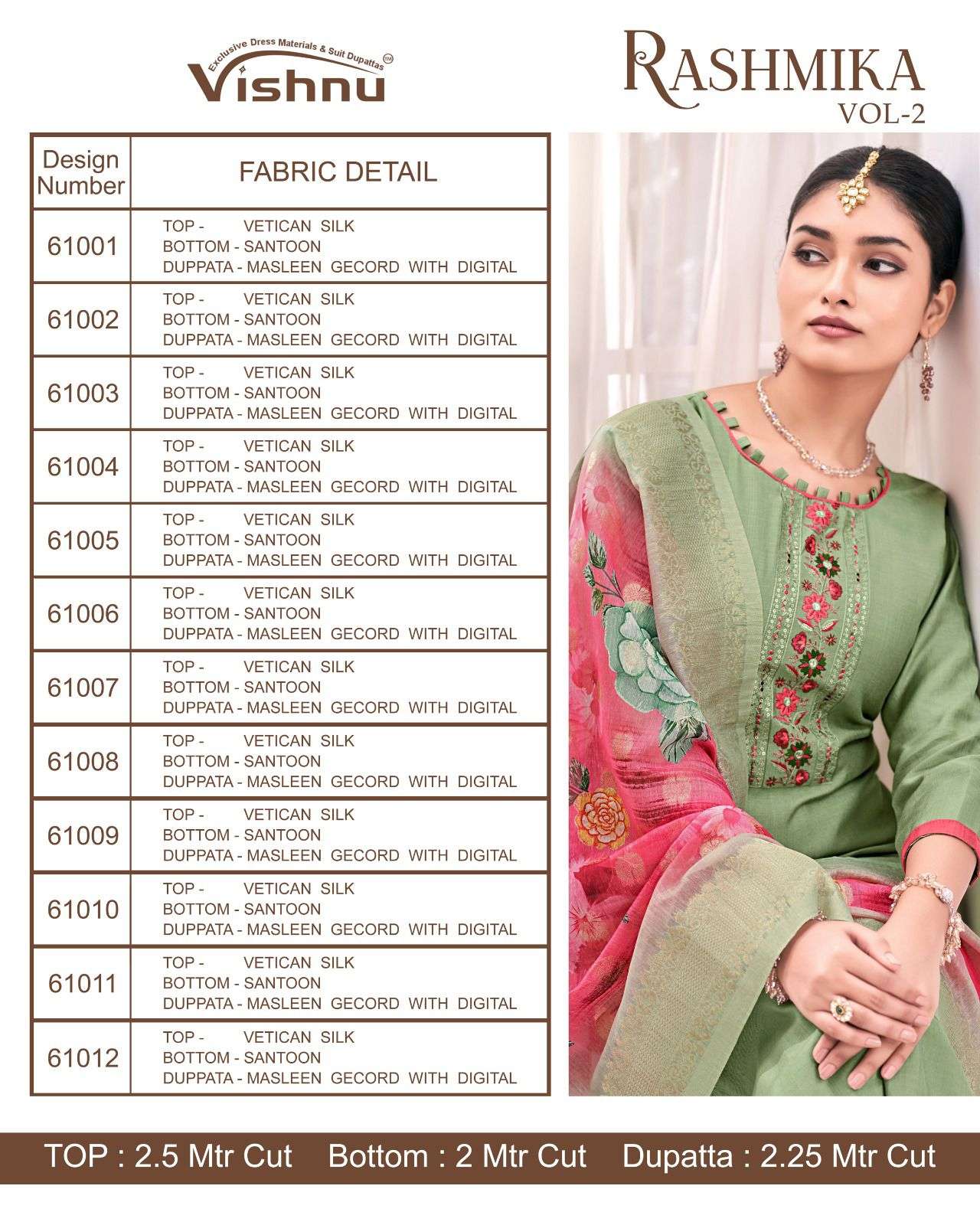 VISHNU IMPEX RASHMIKA VOL 2 SILK SALWAR SUIT