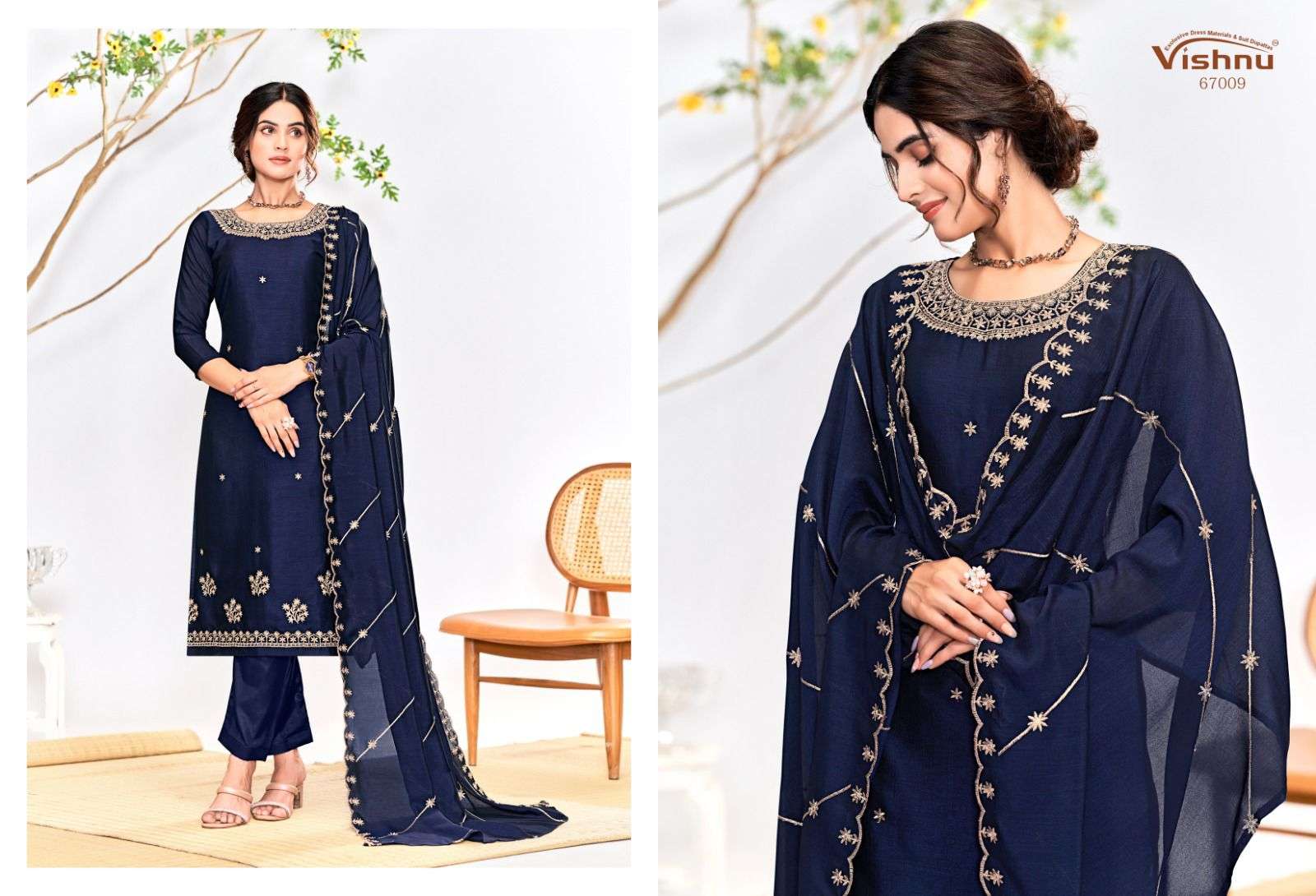 VISHNU IMPEX RIWAYAT SILK FANCY WORK SUIT