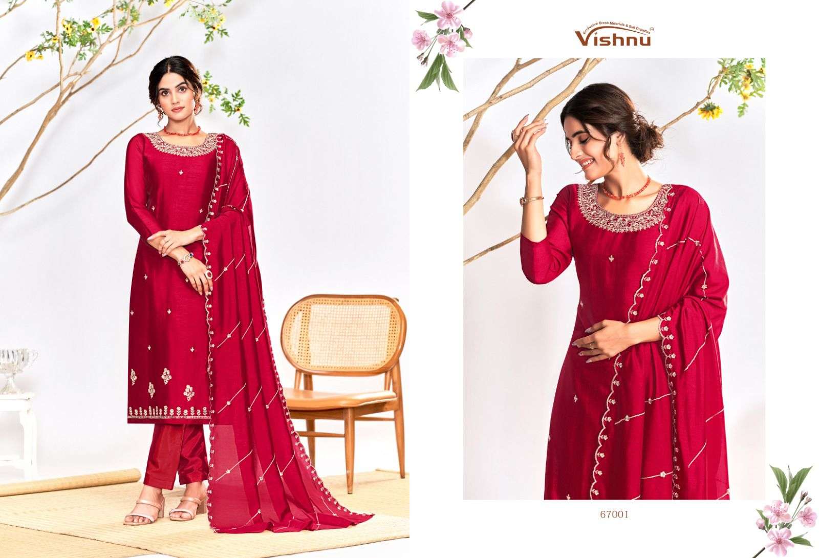 VISHNU IMPEX RIWAYAT SILK FANCY WORK SUIT