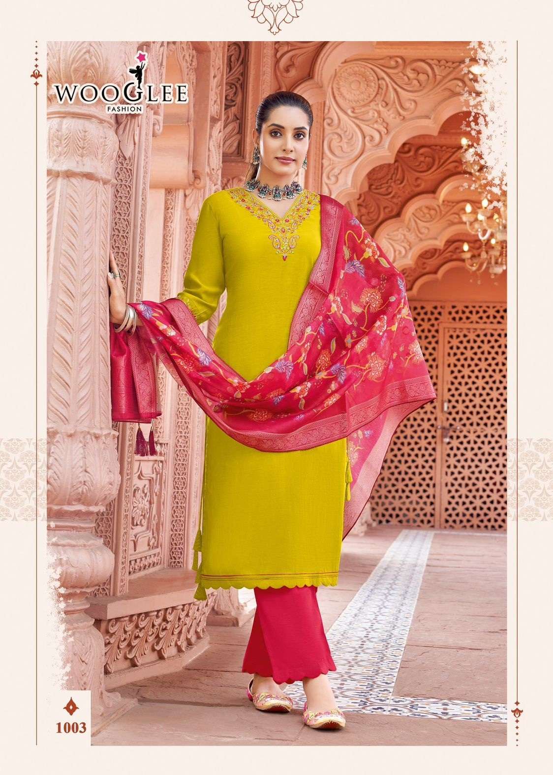 WOOGLEE JANKHEE VISCCOSE FANCY WORK SUIT