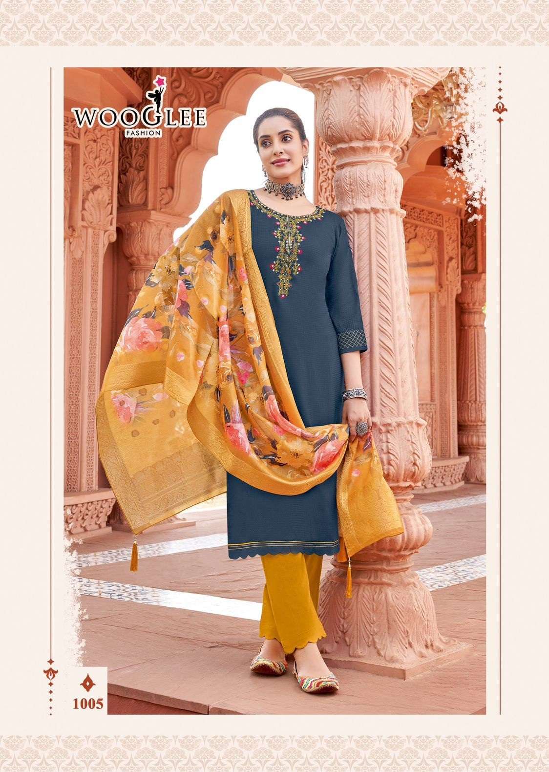 WOOGLEE JANKHEE VISCCOSE FANCY WORK SUIT