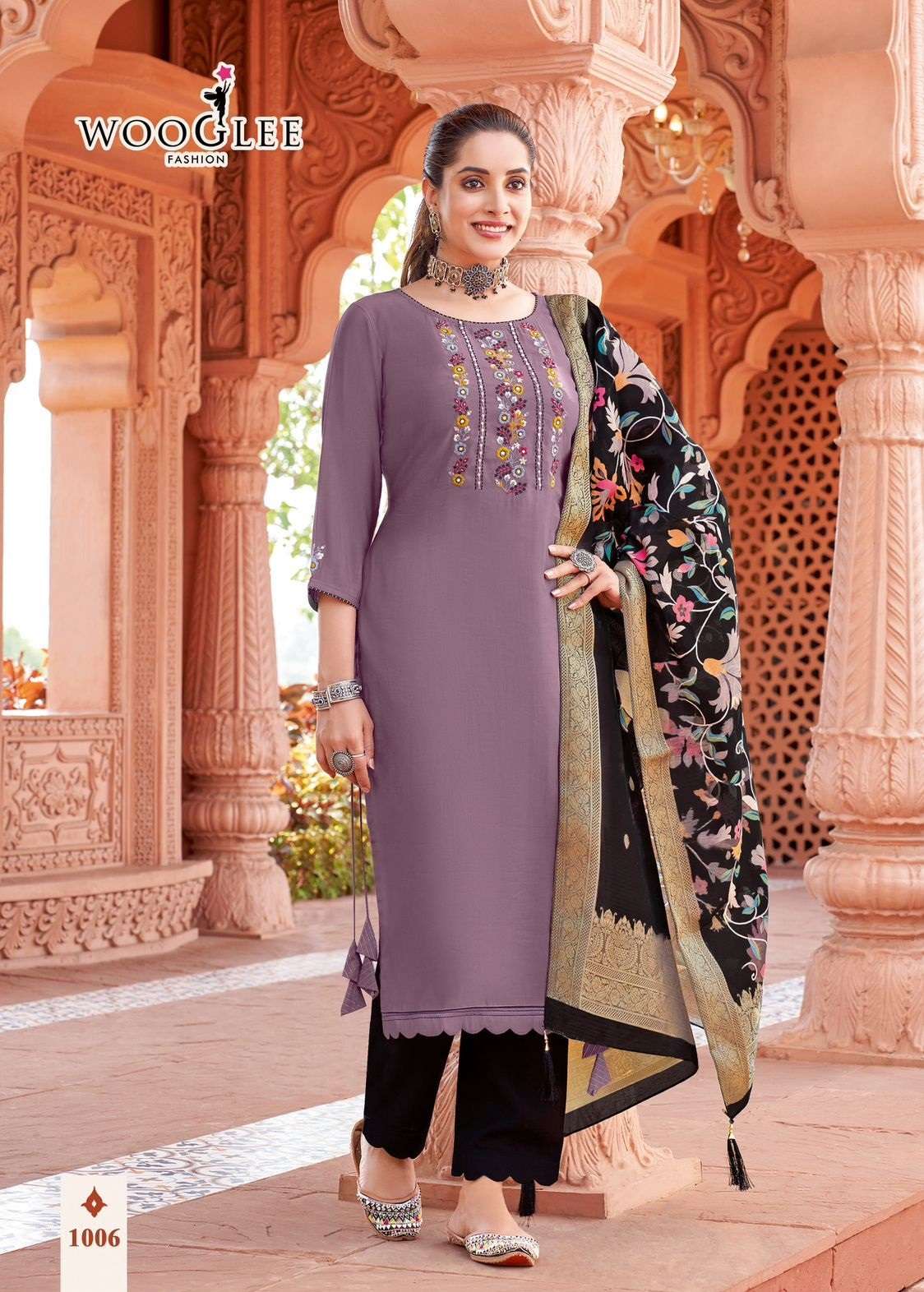 WOOGLEE JANKHEE VISCCOSE FANCY WORK SUIT