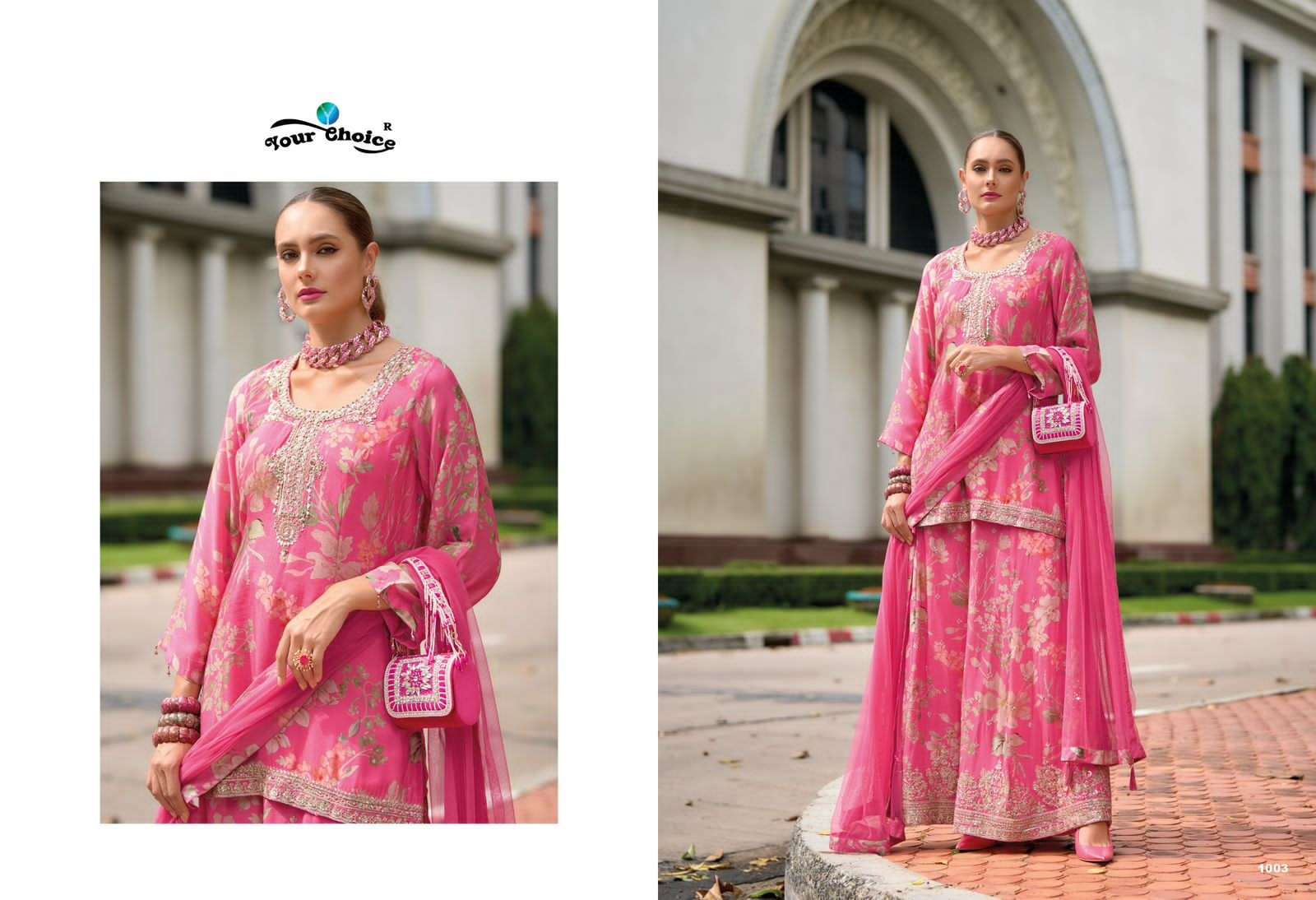 YOUR CHOICE GINNI CHINON FANCY DESIGNER PARTY WEAR SUIT