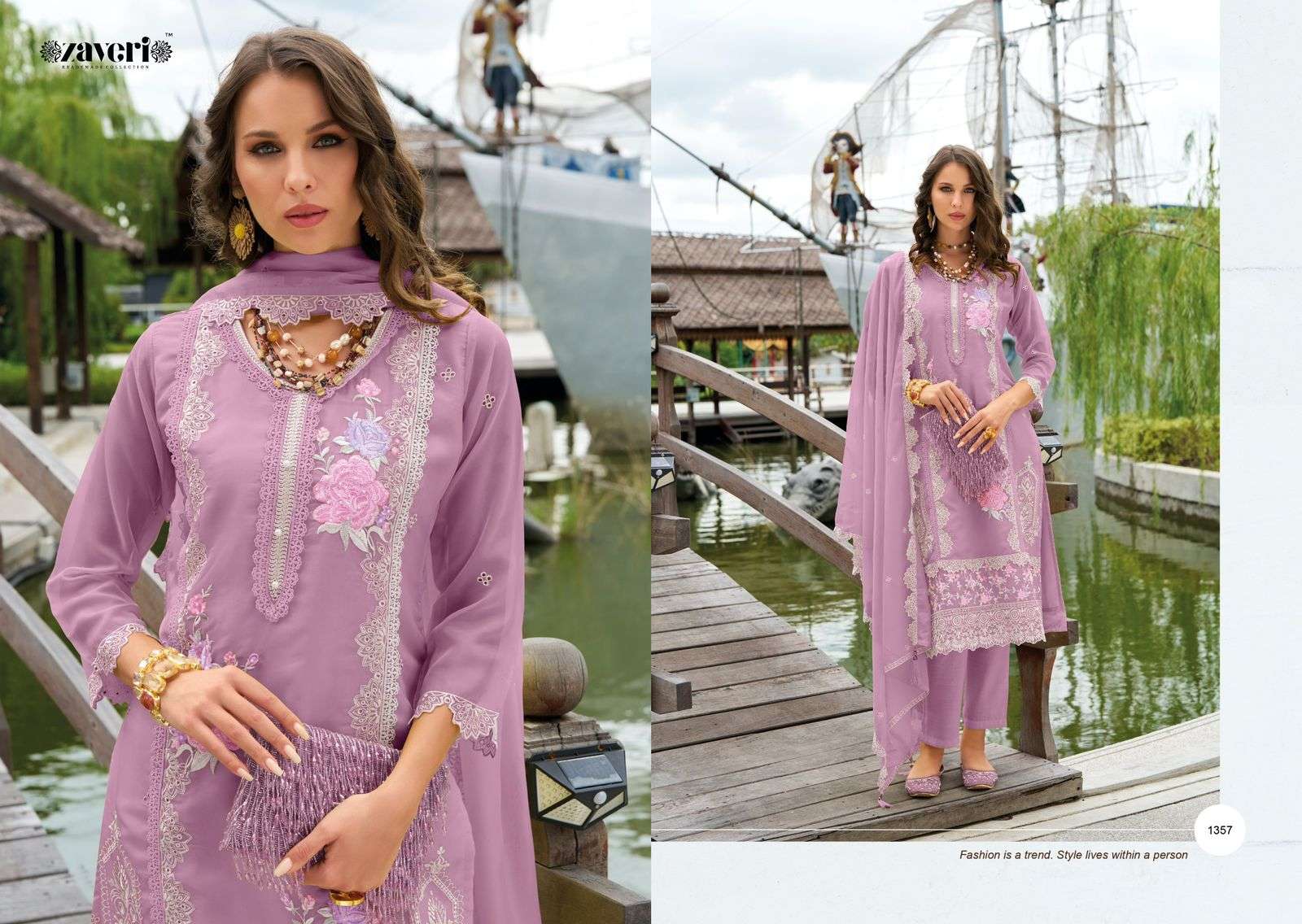 ZAVERI WOMAN BEAUTY AANCHAL ORGANZA DESIGNER FANCY SUIT