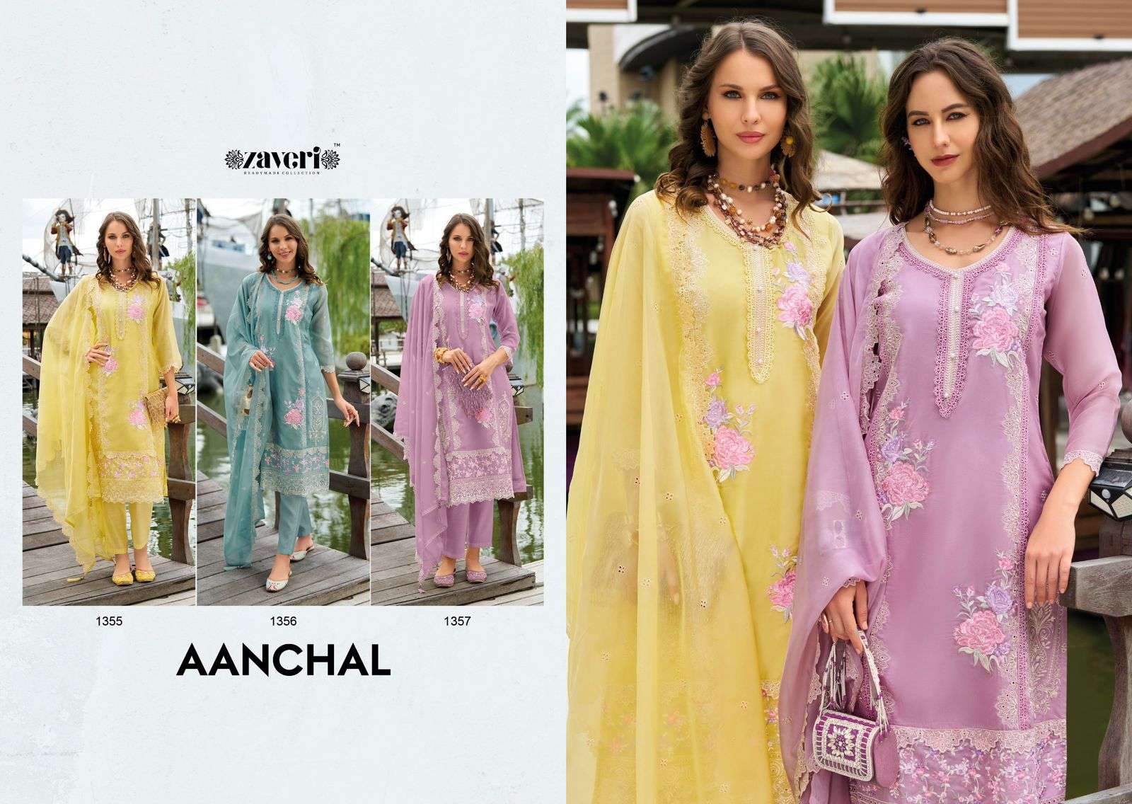 ZAVERI WOMAN BEAUTY AANCHAL ORGANZA DESIGNER FANCY SUIT