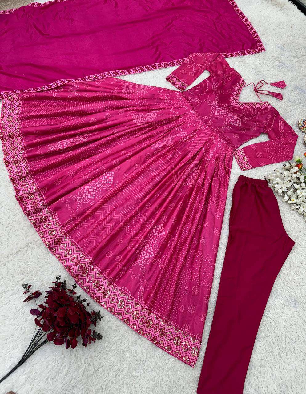 ZSR 3079 GEORGETTE DESIGNER GOWN SUIT