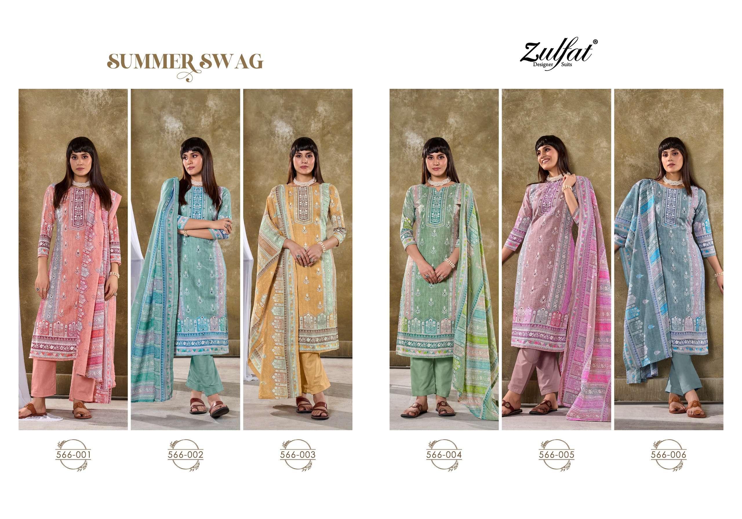 ZULFAT DESIGNER SUITS SUMMER SWAG COTTON SALWAR SUIT