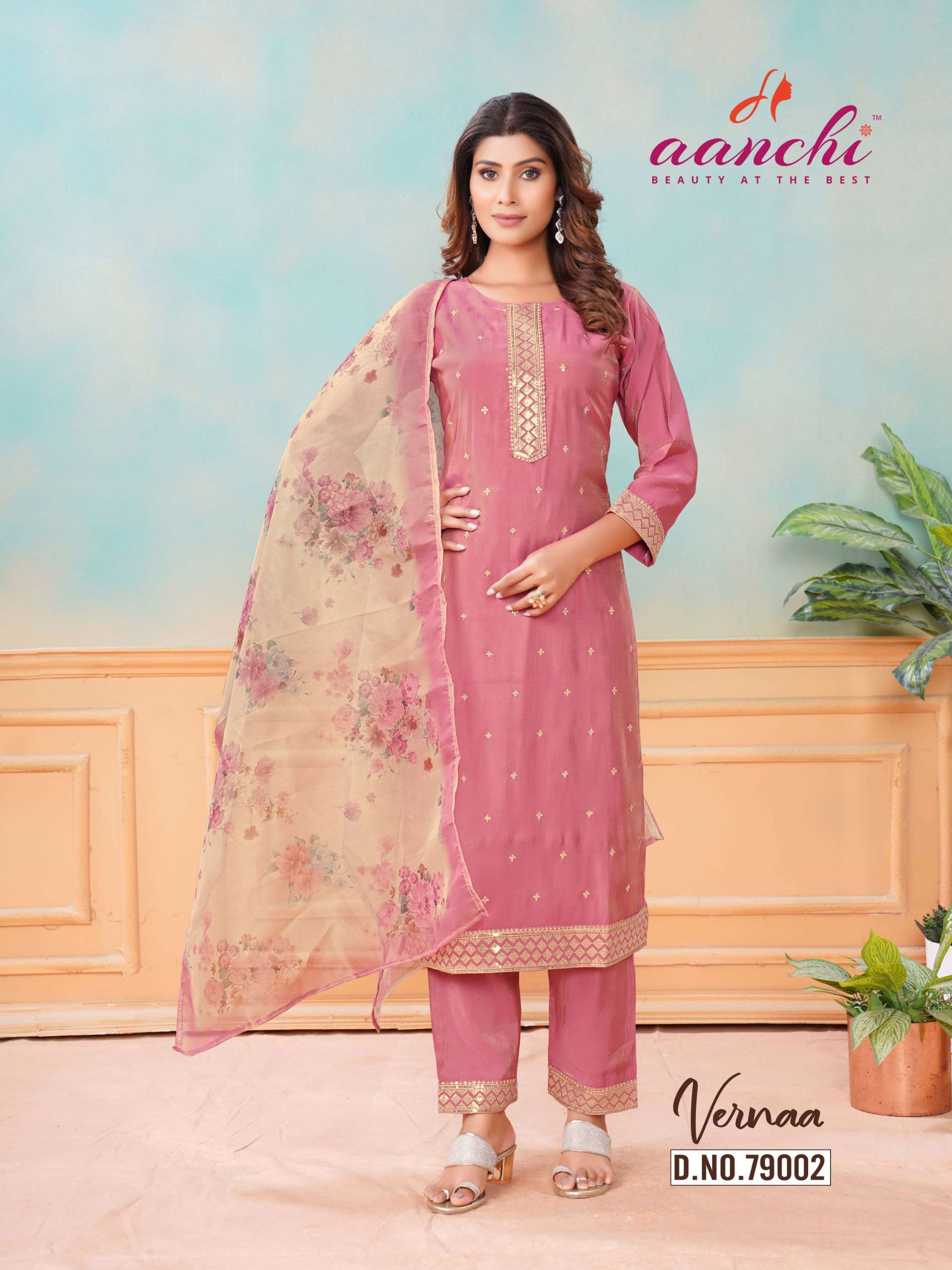 AANCHI KURTIS VERNAA SILK DESIGNER FANCY READY MADE SUIT