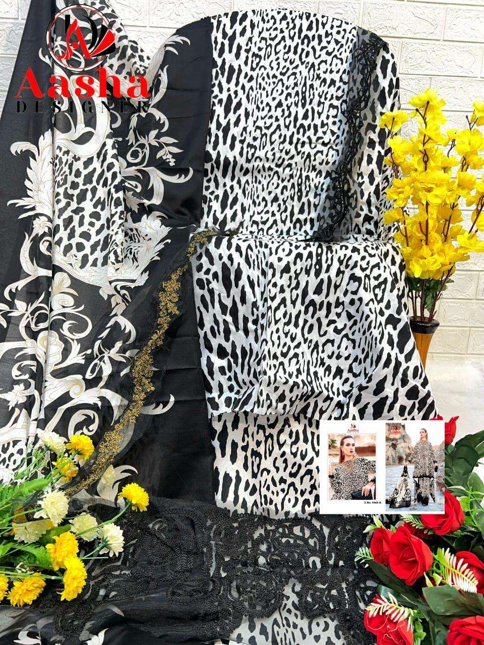 AASHA DESIGNER DESIGN NO 1048 ABC COTTON PRINT SUIT