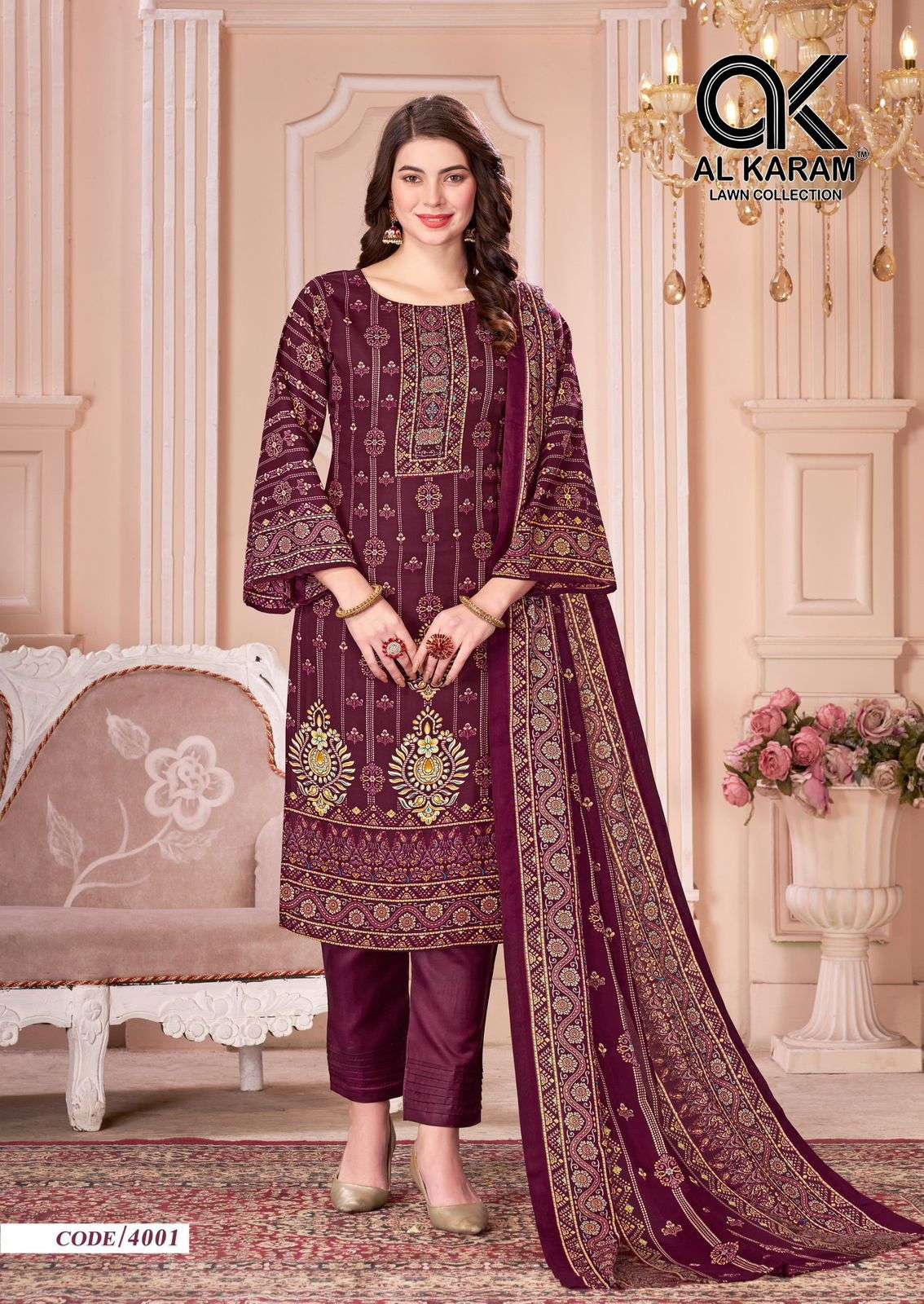 AL KARAM MAHJABEEN VOL 4 COTTON DIGITAL PRINT DRESS