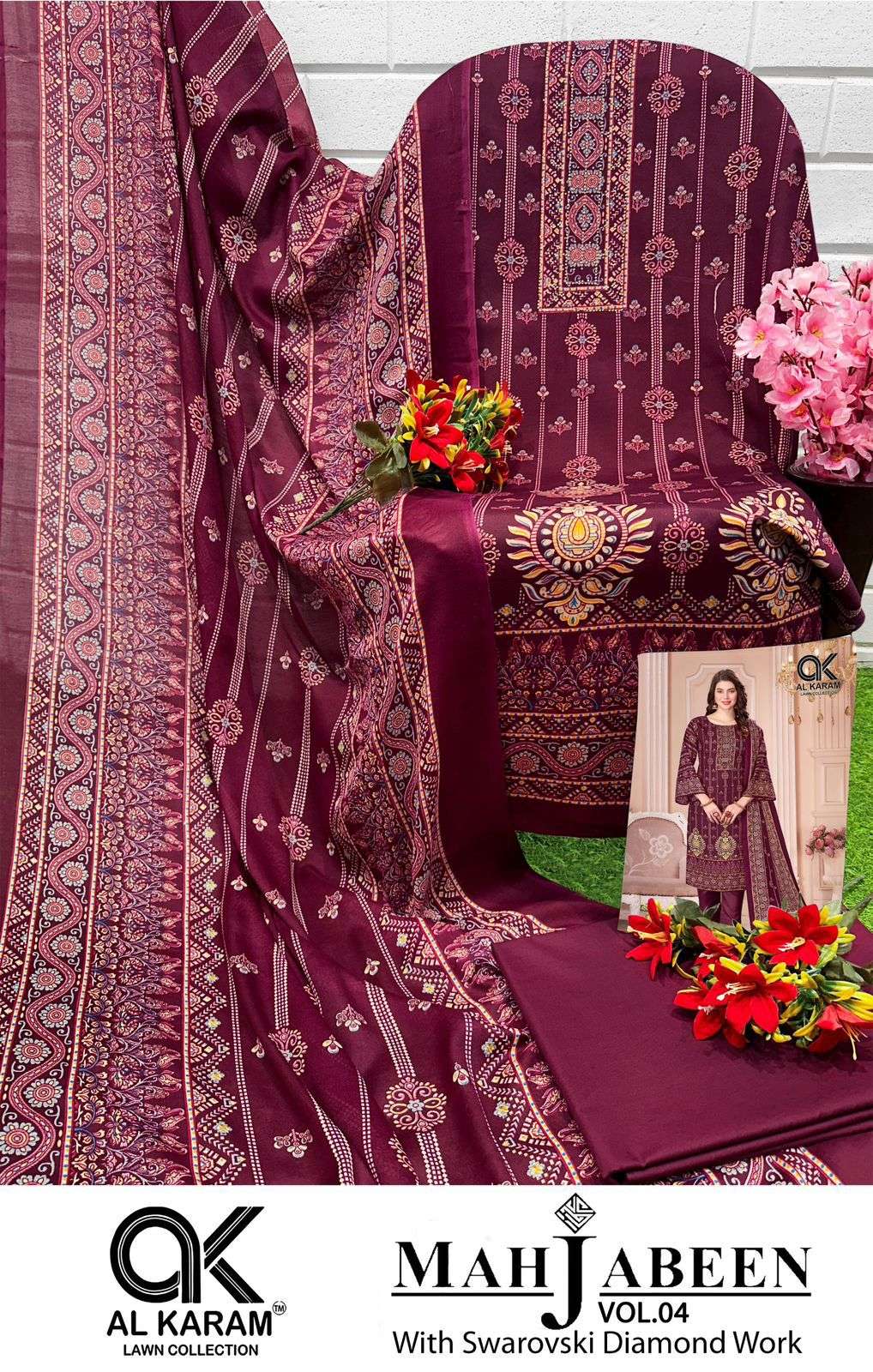 AL KARAM MAHJABEEN VOL 4 COTTON DIGITAL PRINT DRESS