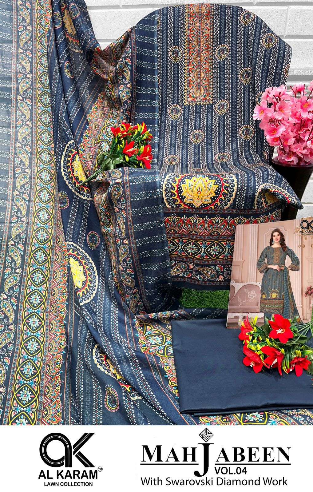 AL KARAM MAHJABEEN VOL 4 COTTON DIGITAL PRINT DRESS