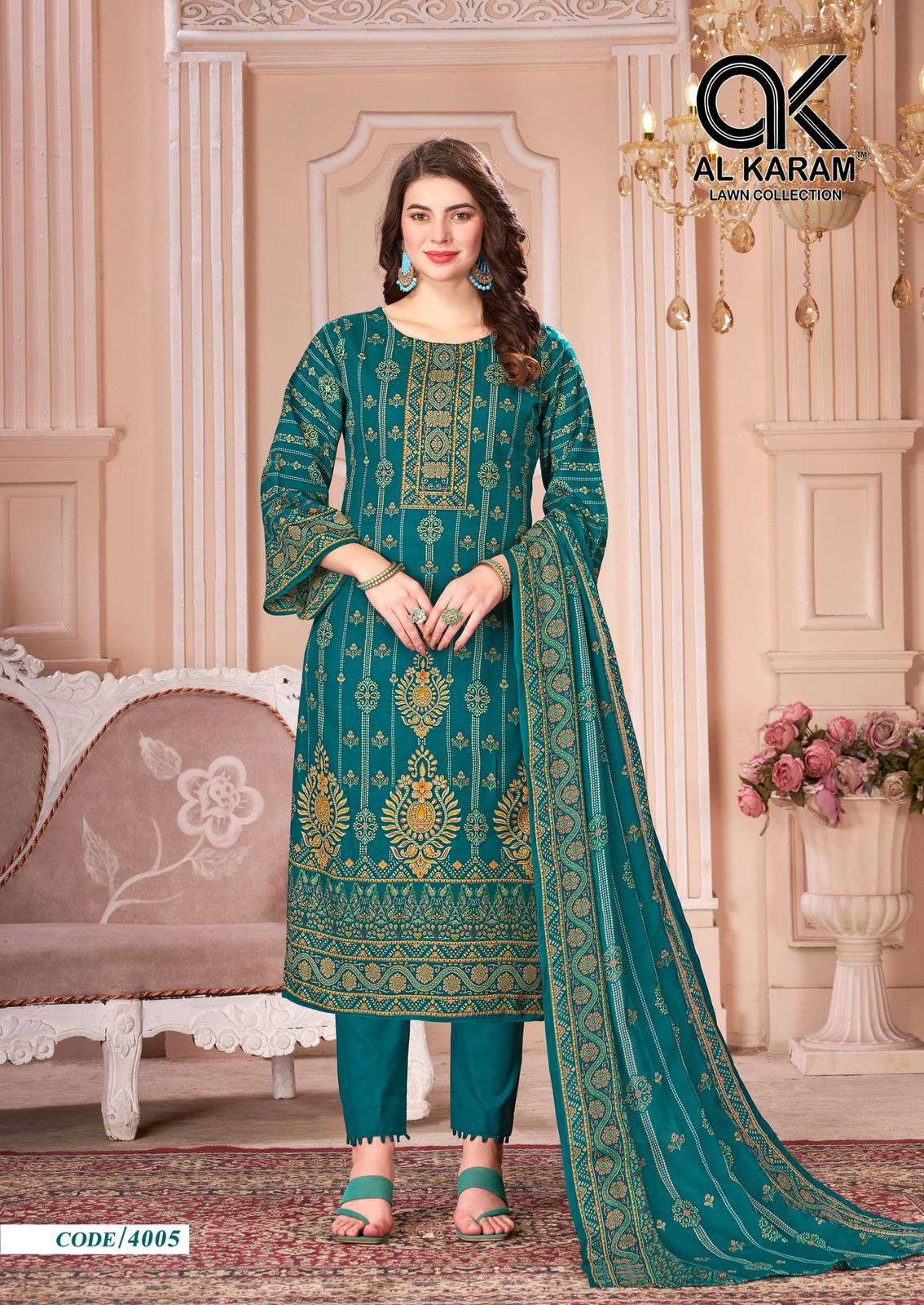 AL KARAM MAHJABEEN VOL 4 COTTON DIGITAL PRINT DRESS