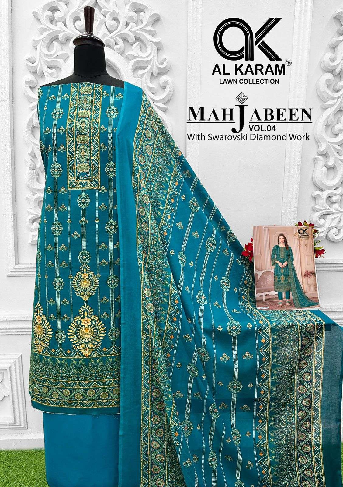 AL KARAM MAHJABEEN VOL 4 COTTON DIGITAL PRINT DRESS