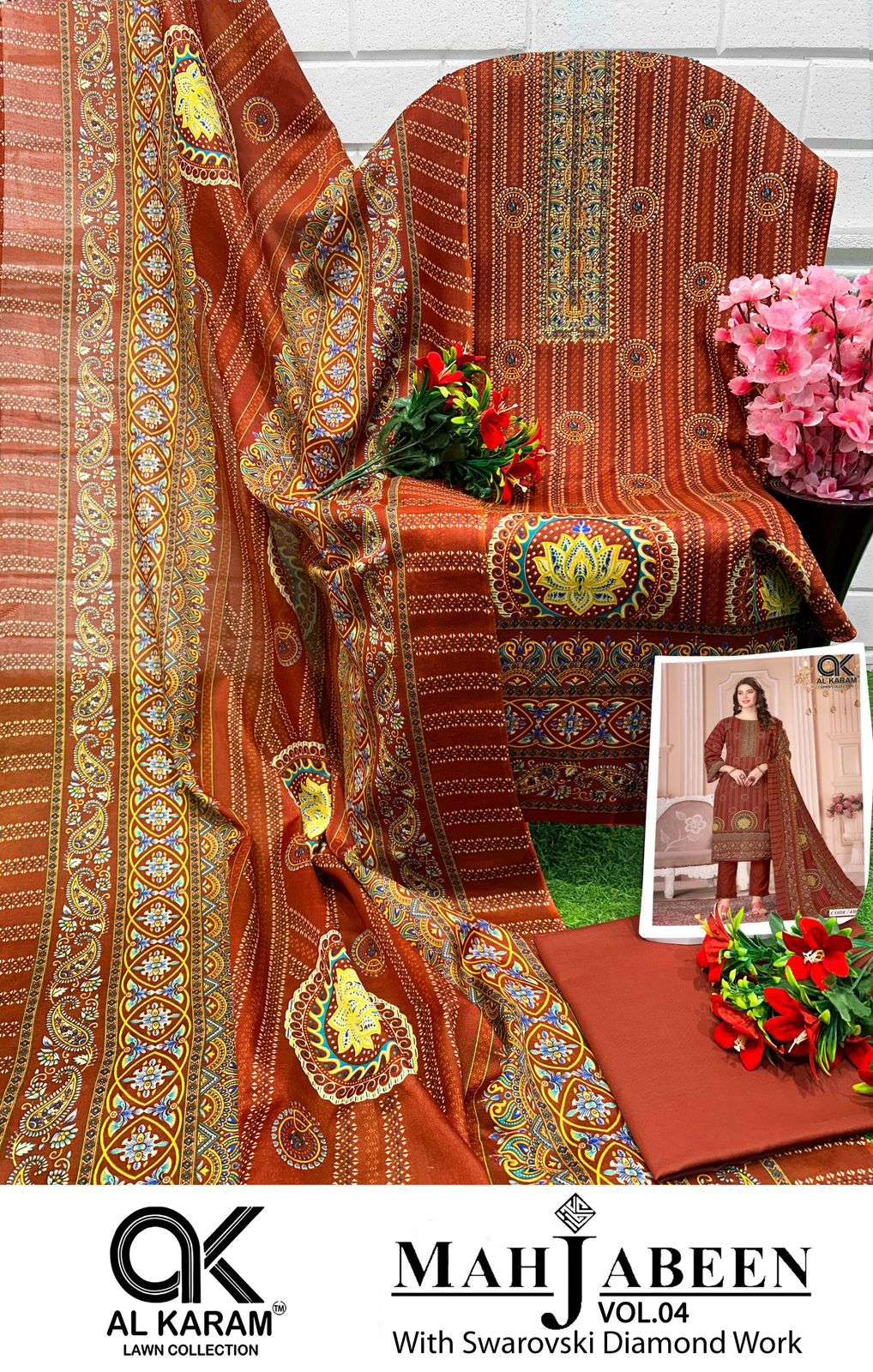 AL KARAM MAHJABEEN VOL 4 COTTON DIGITAL PRINT DRESS