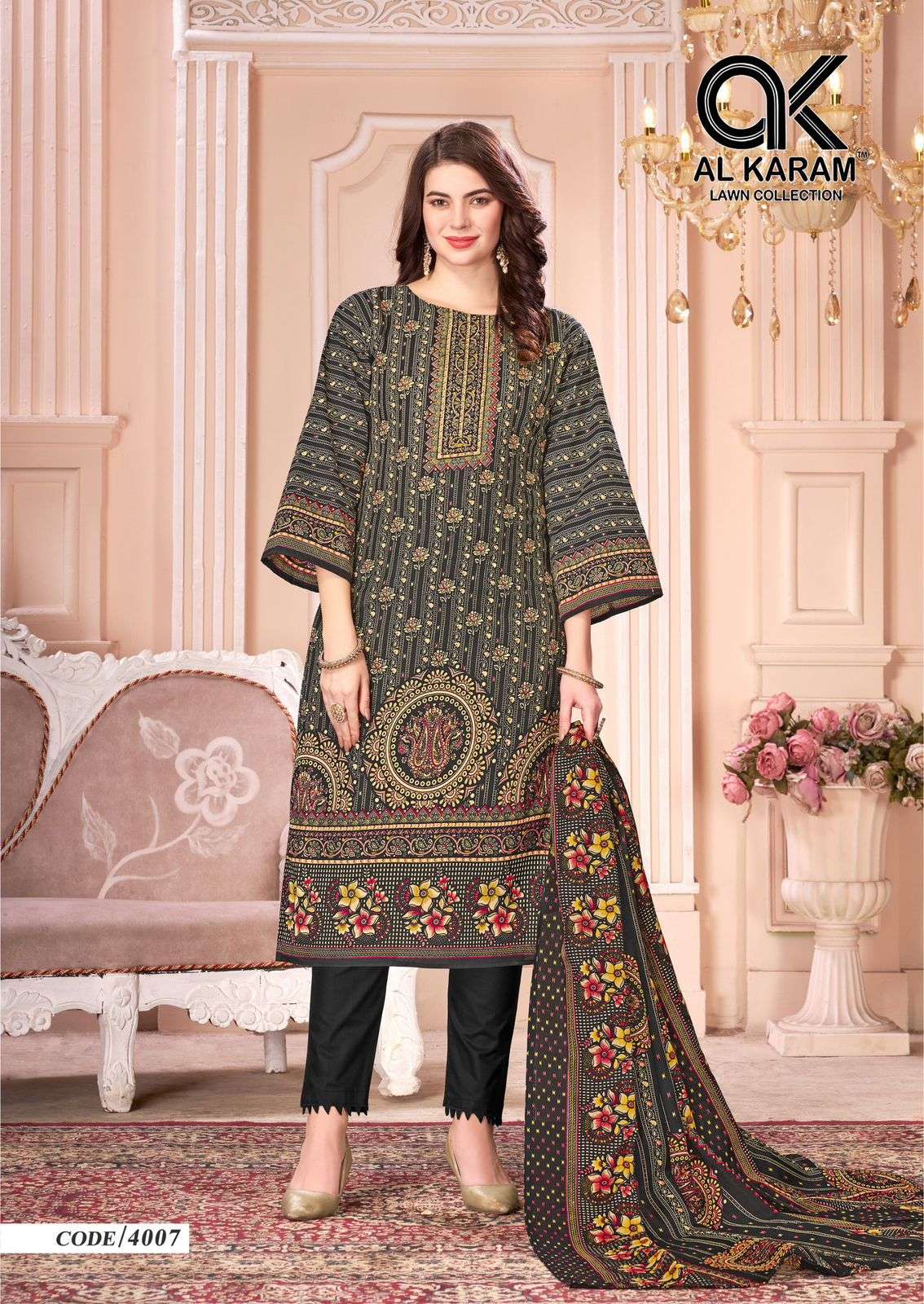 AL KARAM MAHJABEEN VOL 4 COTTON DIGITAL PRINT DRESS