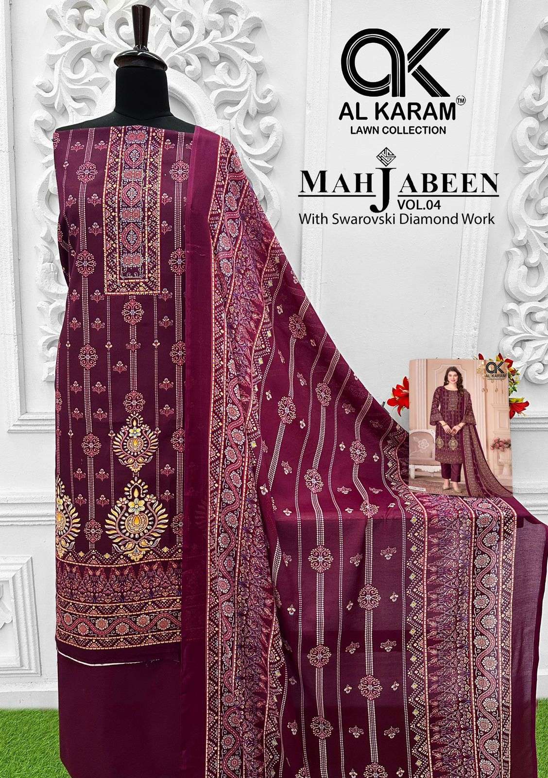 AL KARAM MAHJABEEN VOL 4 COTTON DIGITAL PRINT DRESS