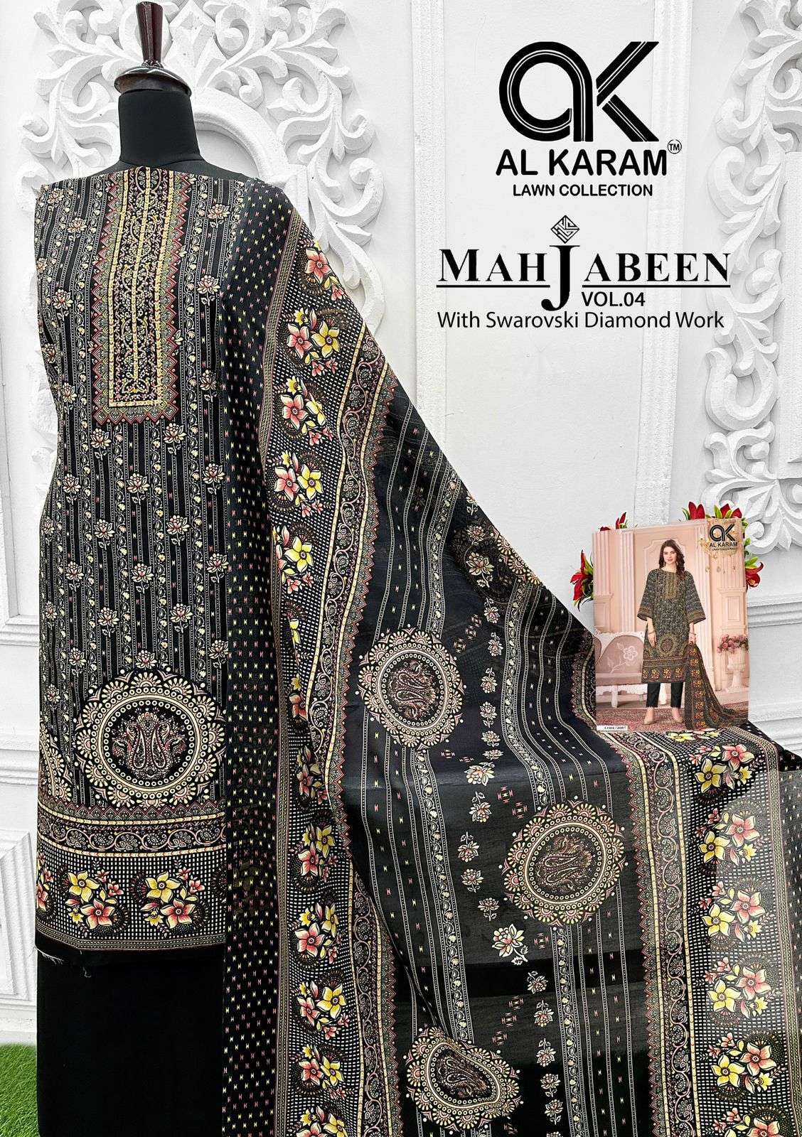 AL KARAM MAHJABEEN VOL 4 COTTON DIGITAL PRINT DRESS