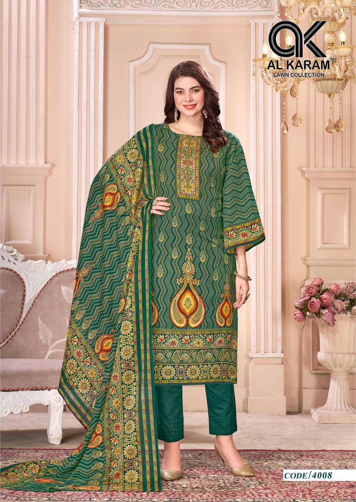 AL KARAM MAHJABEEN VOL 4 COTTON DIGITAL PRINT DRESS