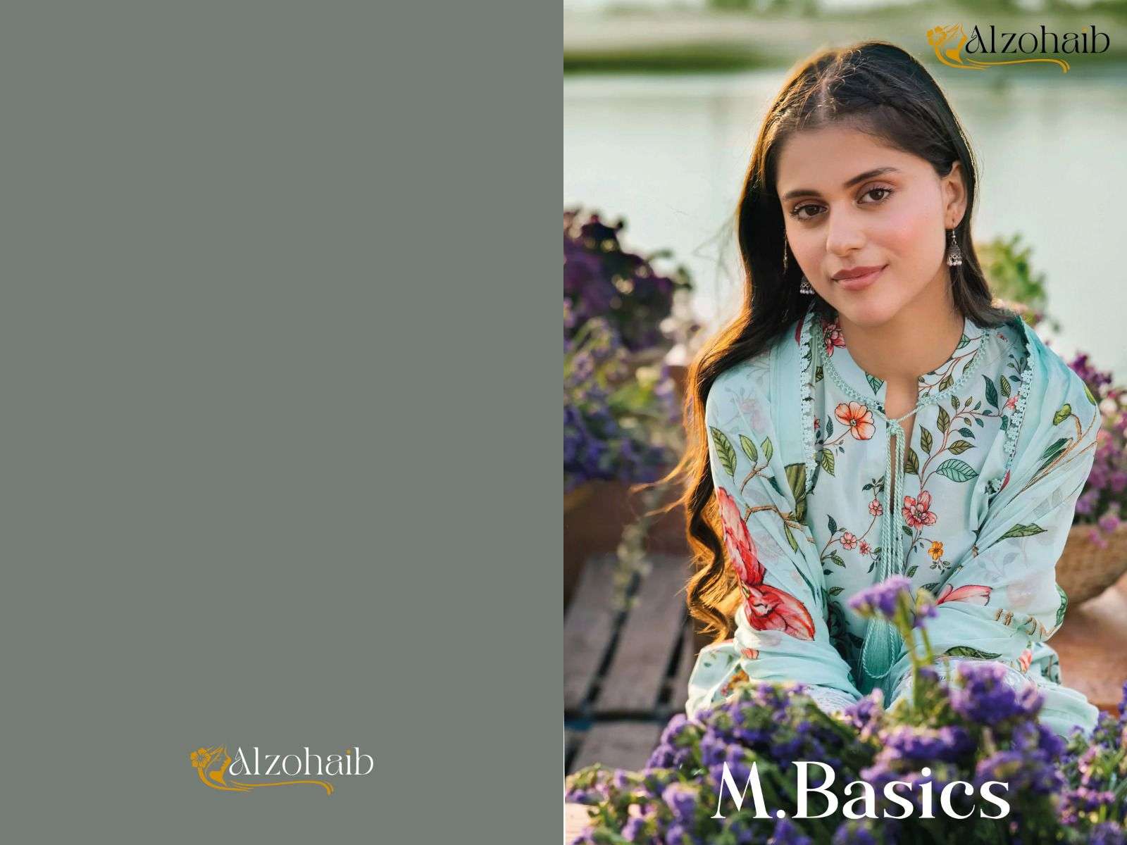 AL ZOHAIB M BASIC DESIGN NO - 1052 and 1053 PURE COTTON PRINT PAKISTANI SUIT