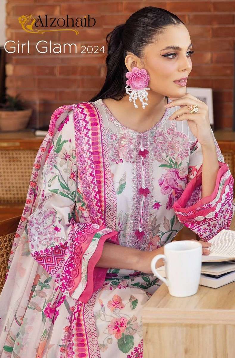 ALZOHAIB GIRL GLAM DESIGN NO - 1049 - 1050 - 1051PAKISTANI SUIT
