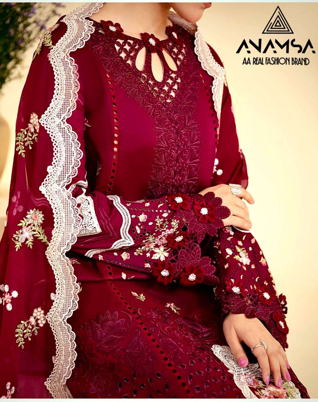 ANAMSA - 509 HEAVY EMBROIDERED PARTY WEAR SUIT